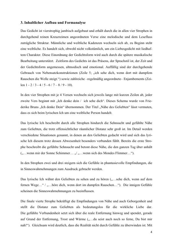 Analyse des Gedichts Nähe des Geliebten von Johann Wolfgang von