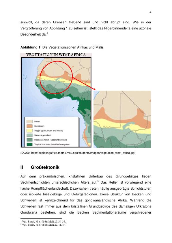 natürlichen Landschaftseinheiten Klima und Vegetation zwischen