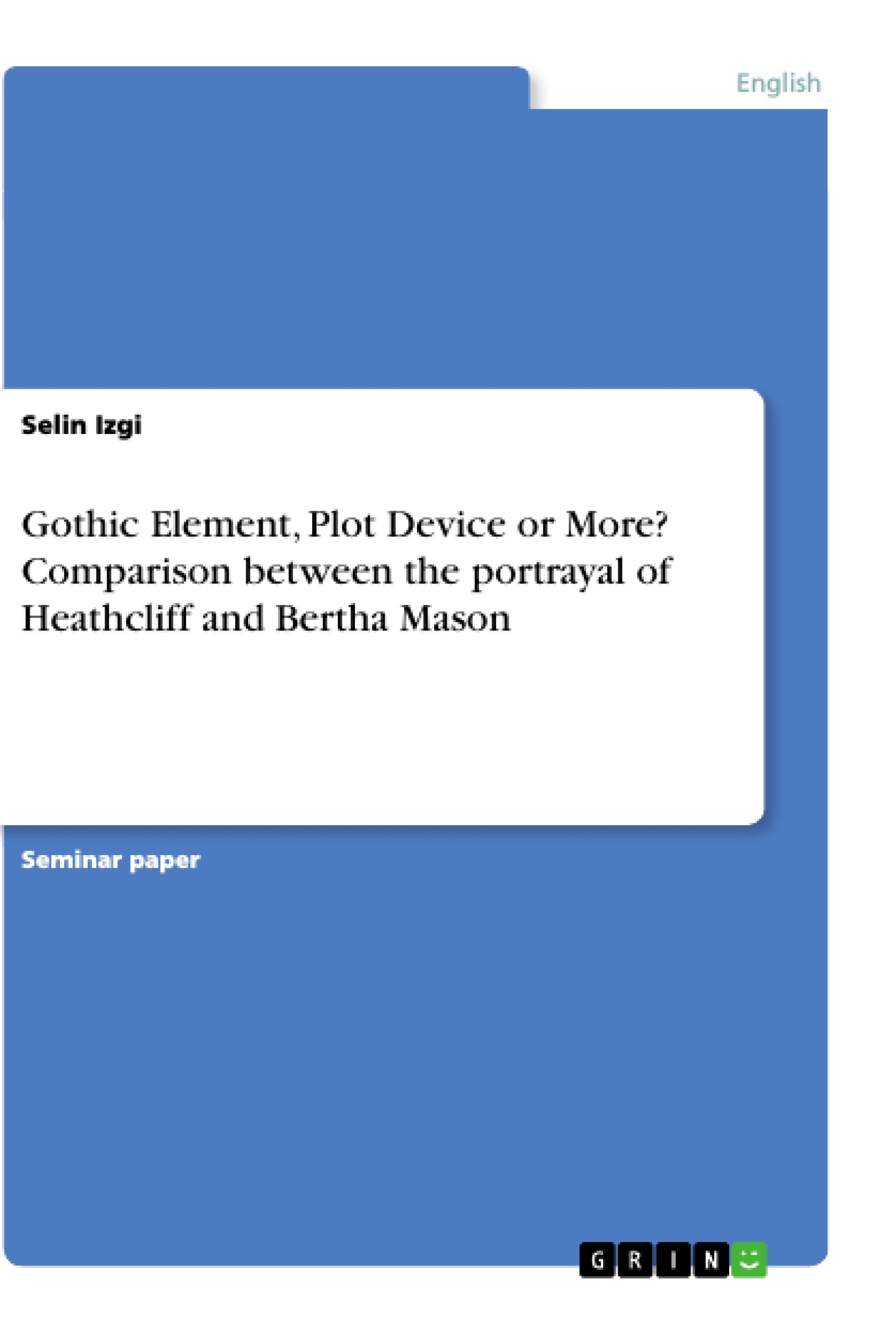 Title: Gothic Element, Plot Device or More? Comparison between the portrayal of Heathcliff and Bertha Mason
