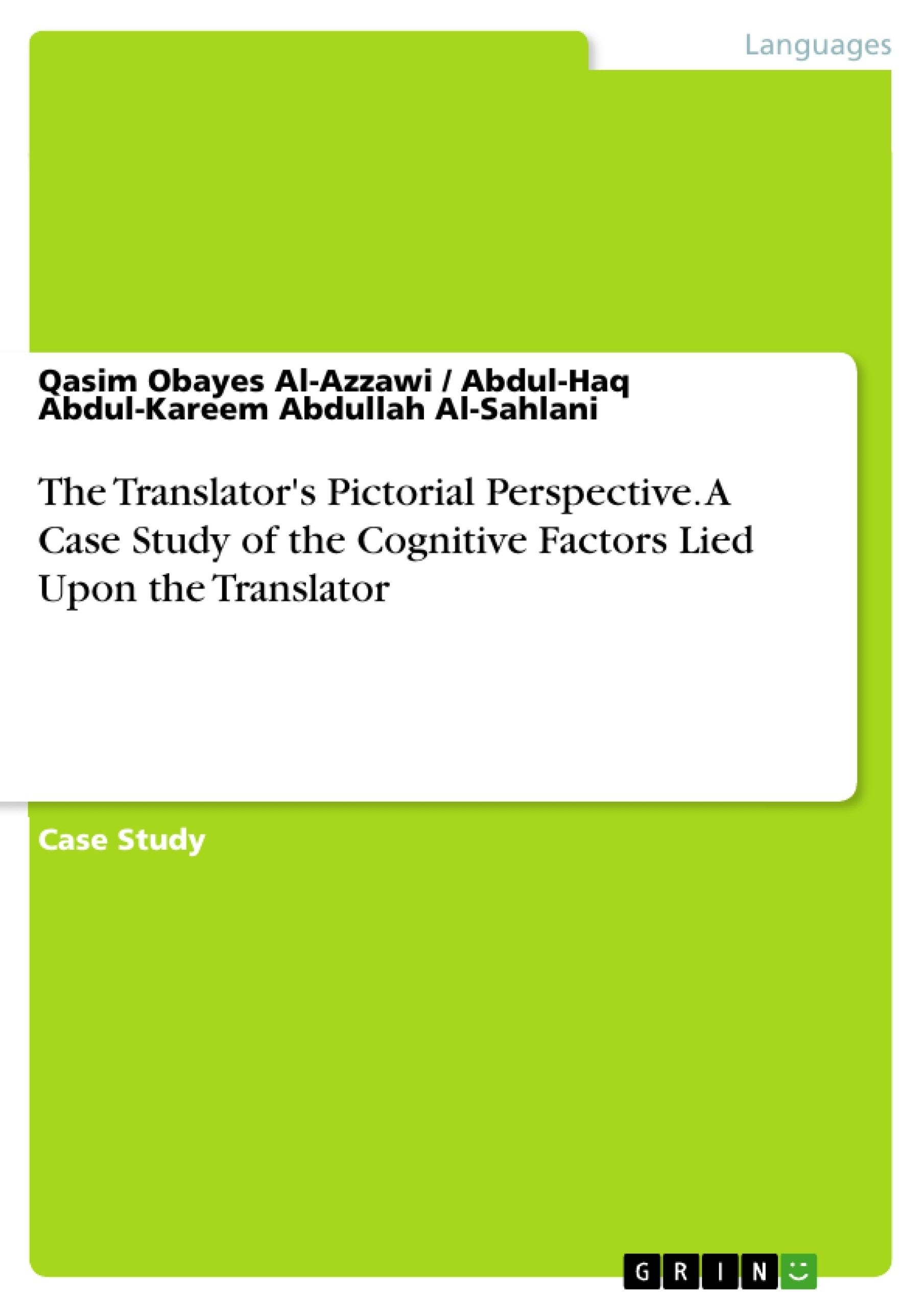 Title: The Translator's Pictorial Perspective. A Case Study of the Cognitive Factors Lied Upon the Translator