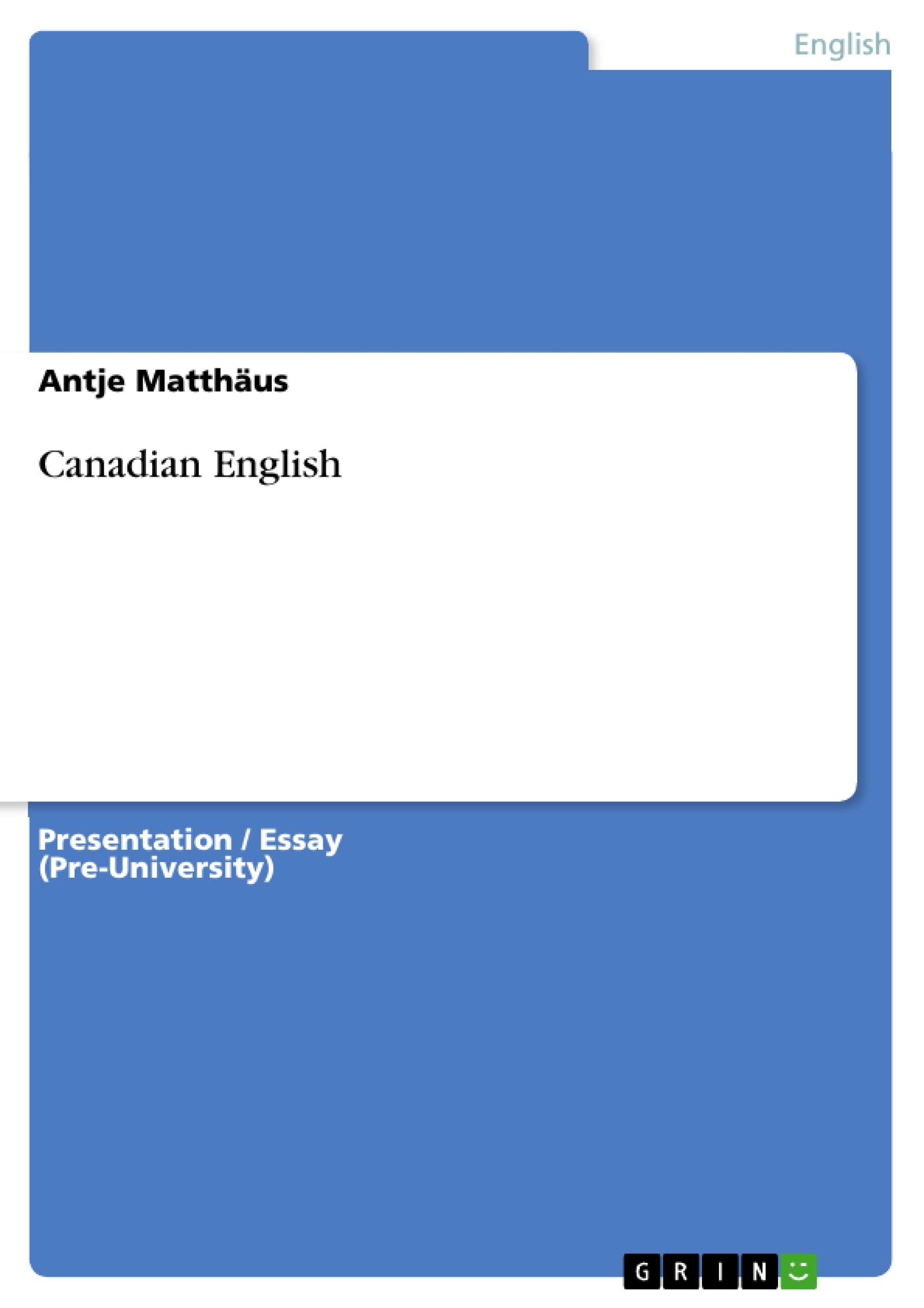 Title: Canadian English