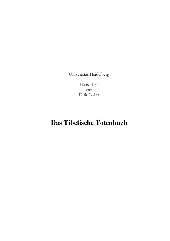 Título: Das Tibetische Totenbuch