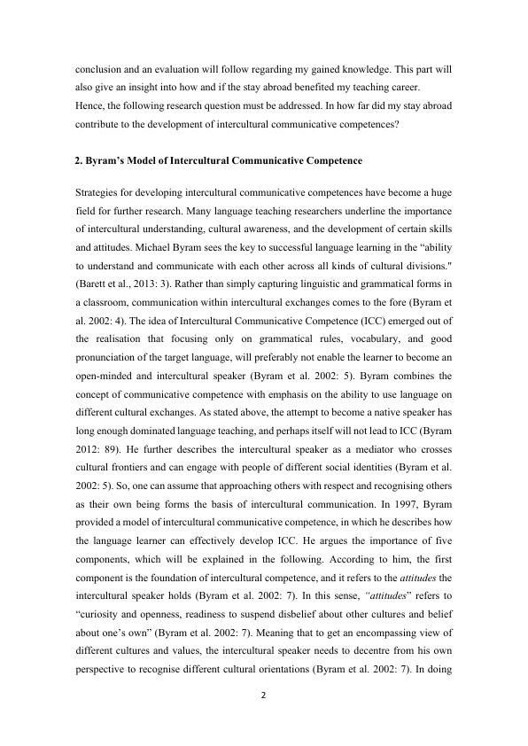 Byram’s Model of Intercultural Communicative Competence. A Personal ...