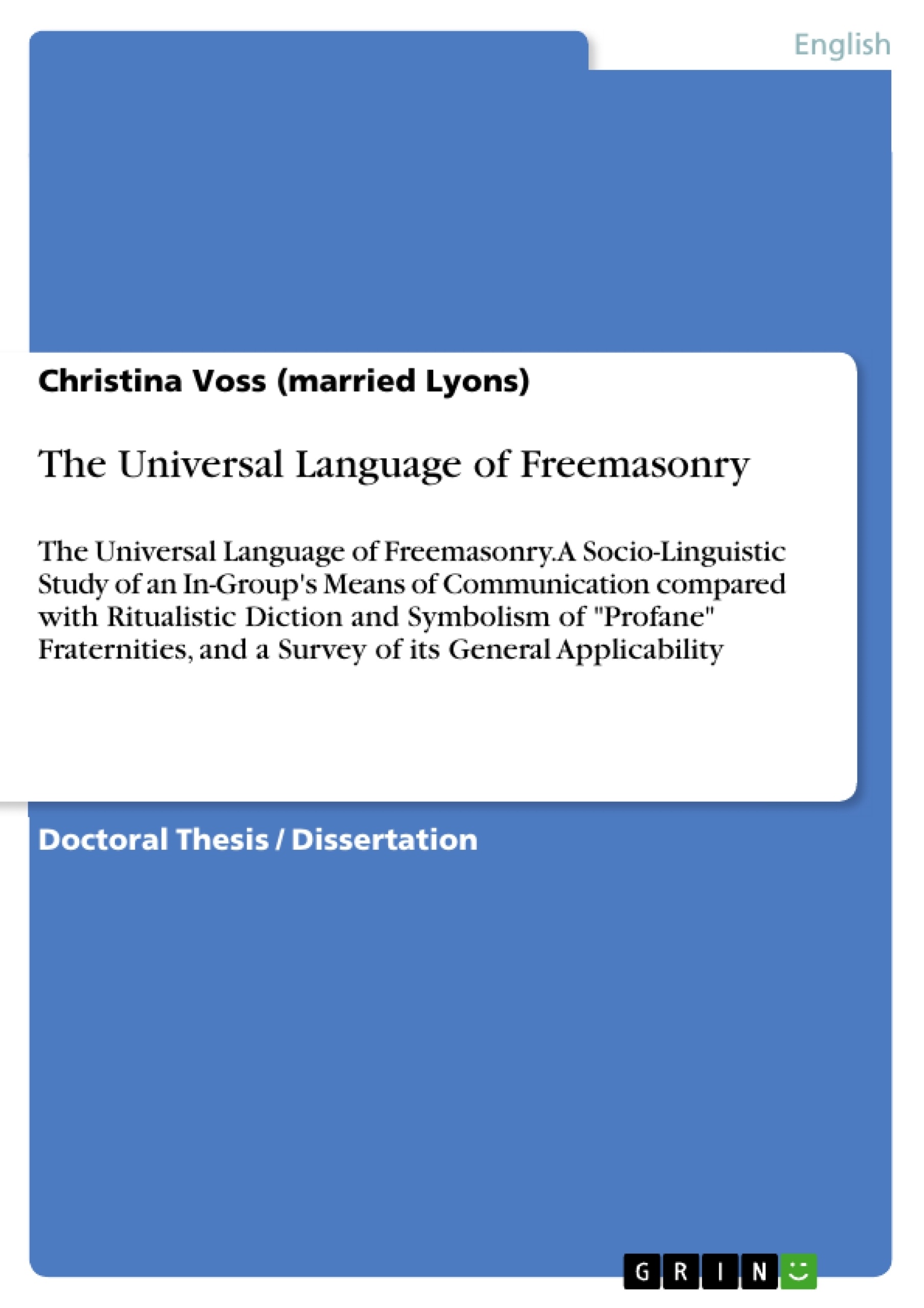 Título: The Universal Language of Freemasonry