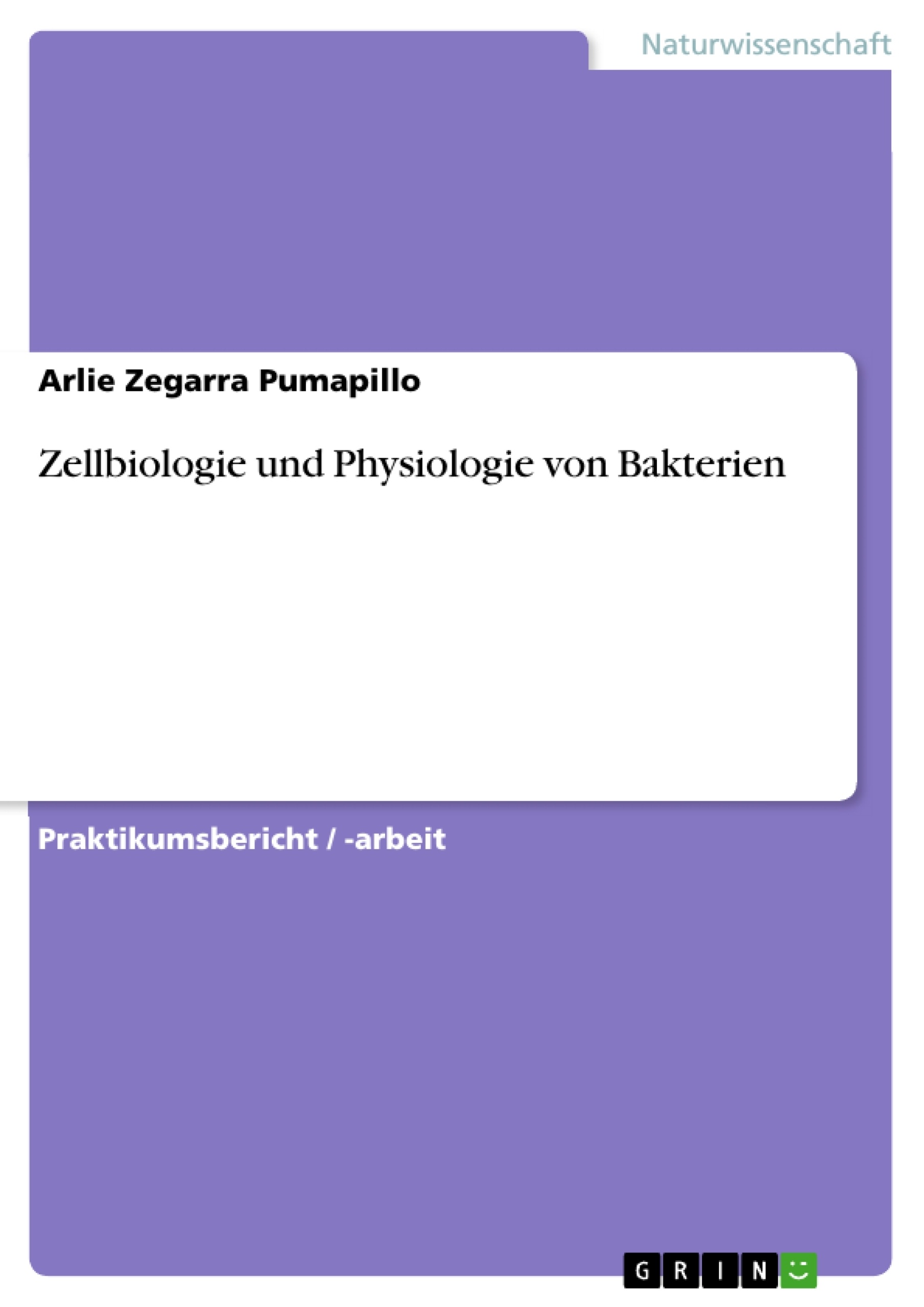 Titre: Zellbiologie und Physiologie von Bakterien