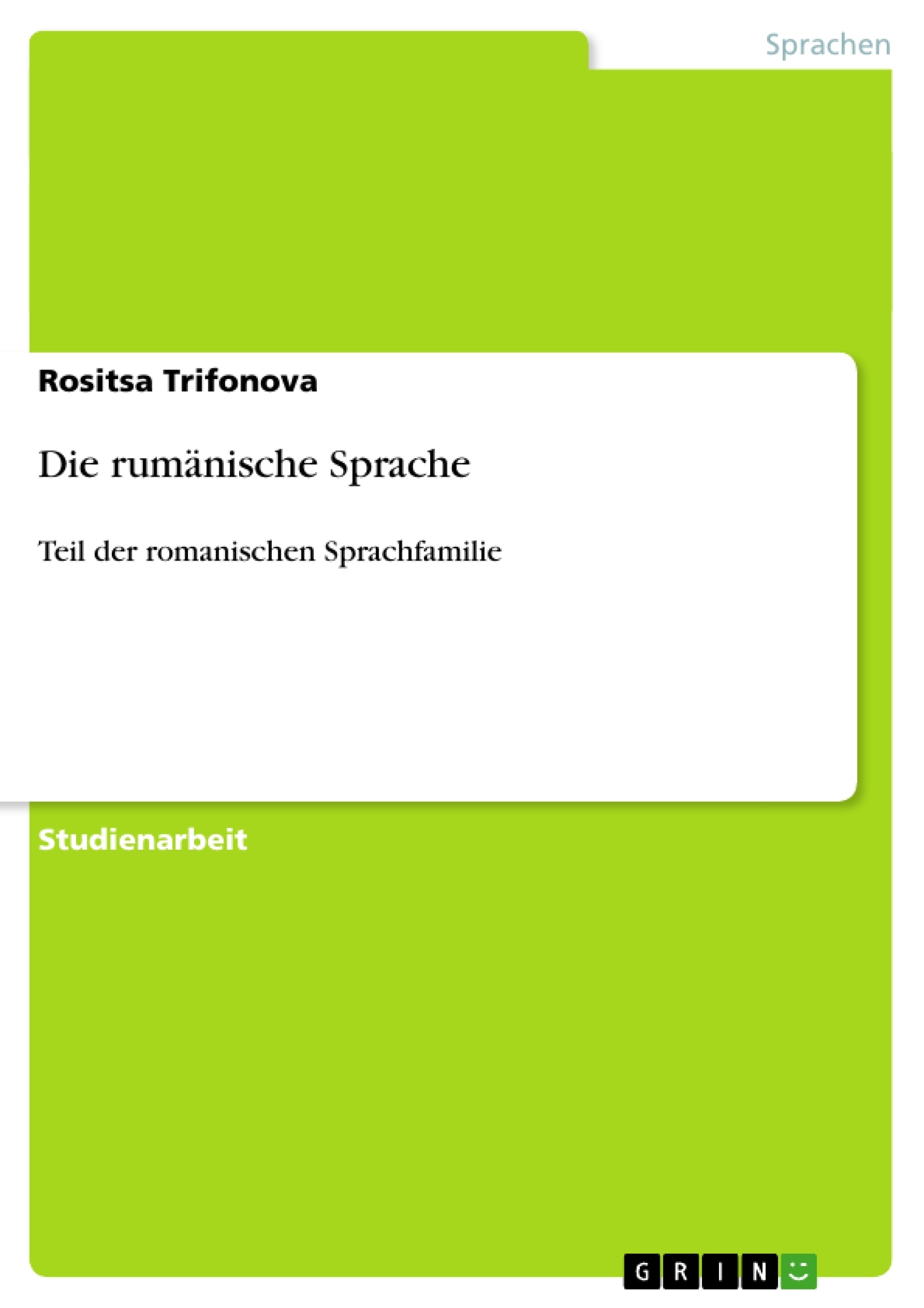 Título: Die rumänische Sprache