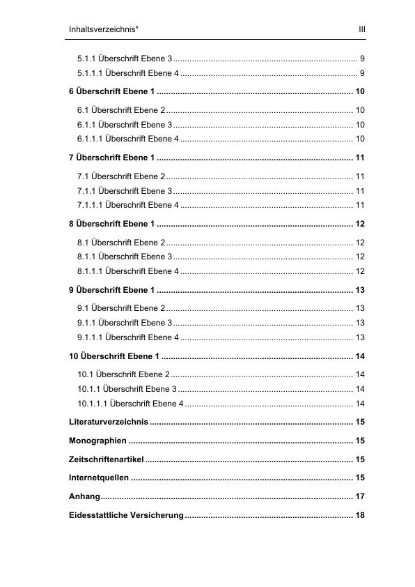 Formatvorlage / Vorlage Für Eine Diplomarbeit / Hausarbeit ...