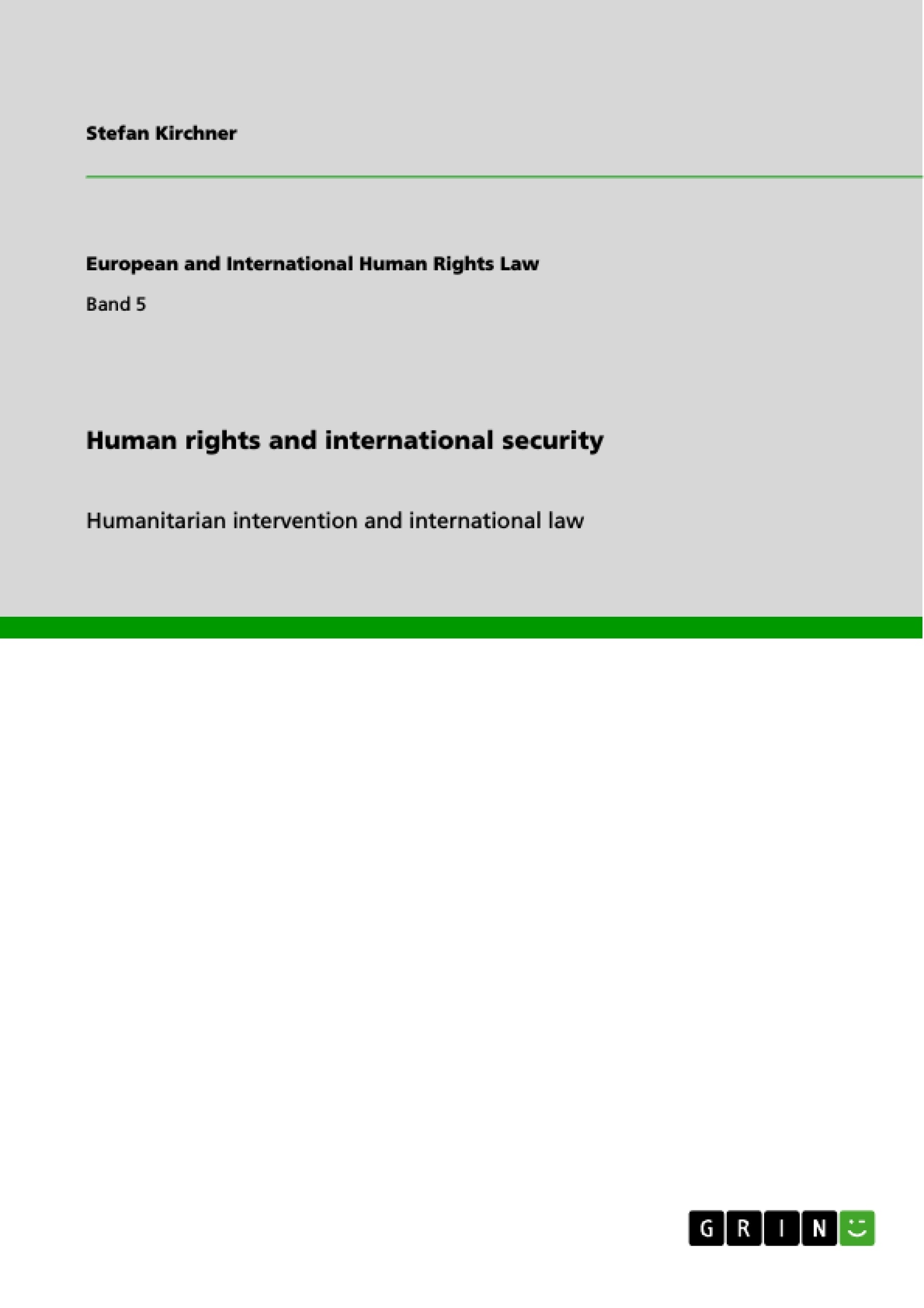 Titre: Human rights and international security