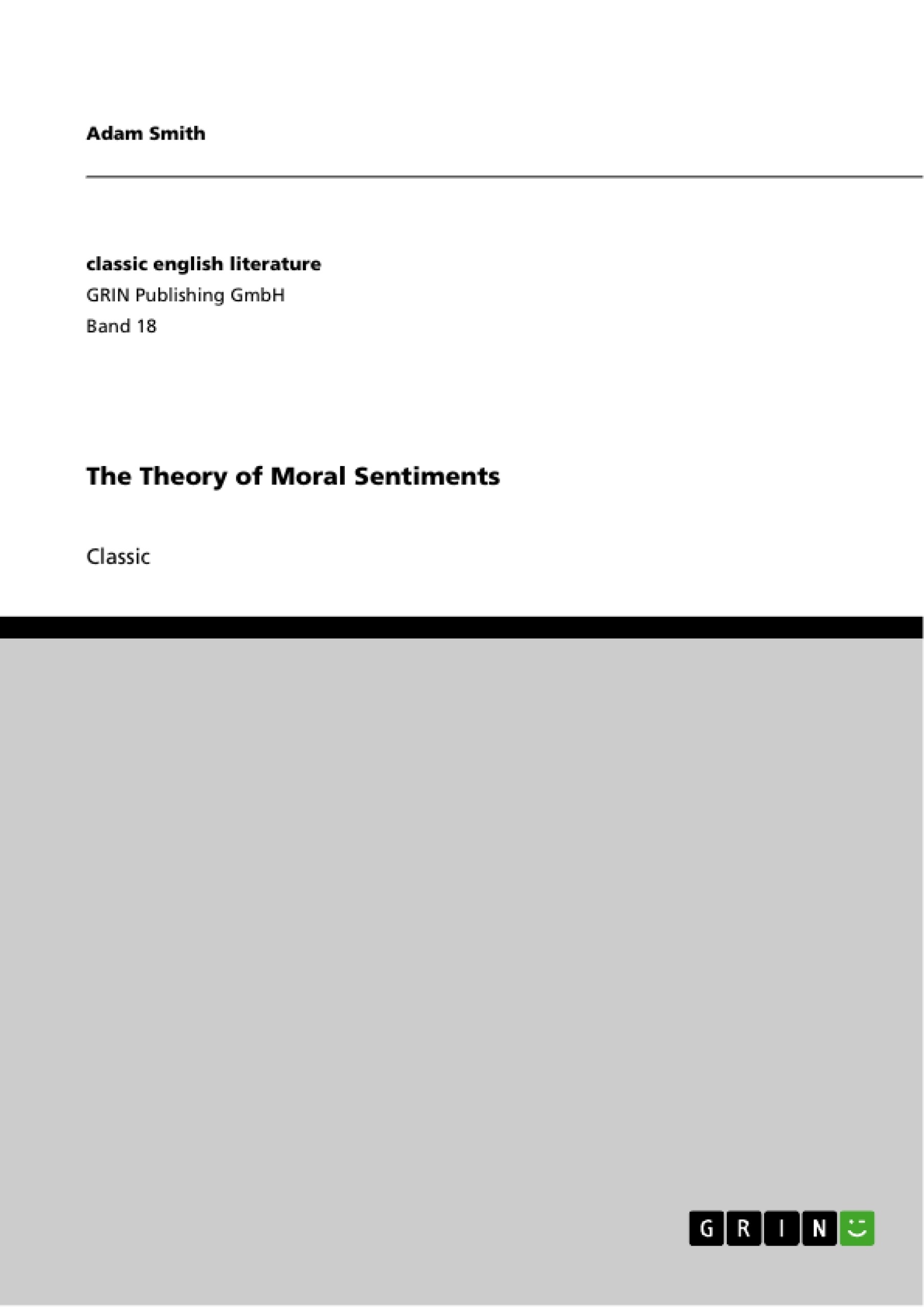 Titre: The Theory of Moral Sentiments