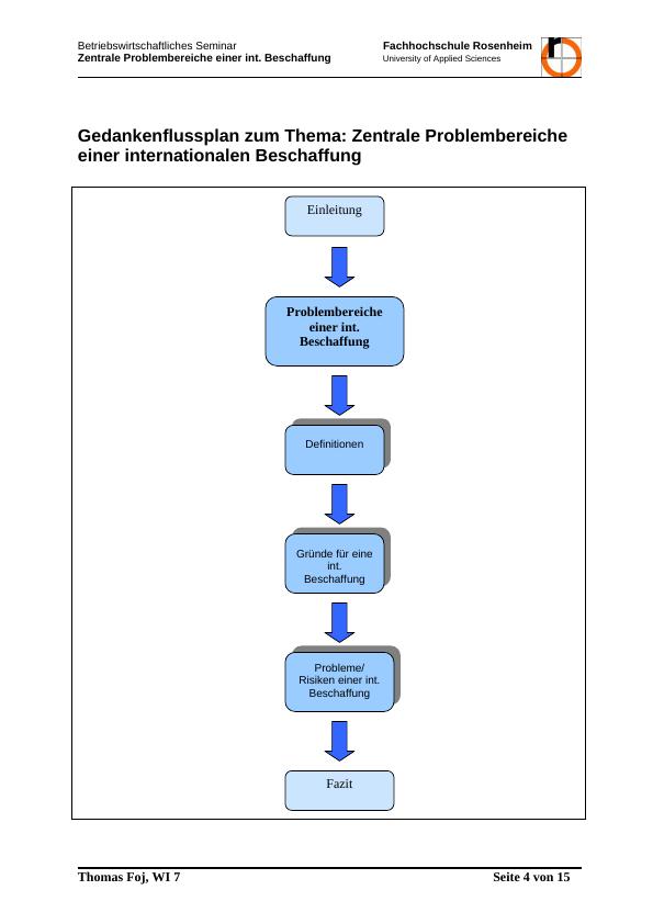 Zentrale Problembereiche einer internationalen Beschaffung