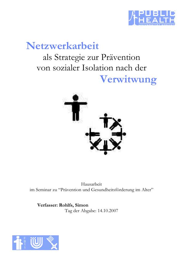 Netzwerkarbeit Als Strategie Zur Prävention Von Sozialer Isolation Nach ...