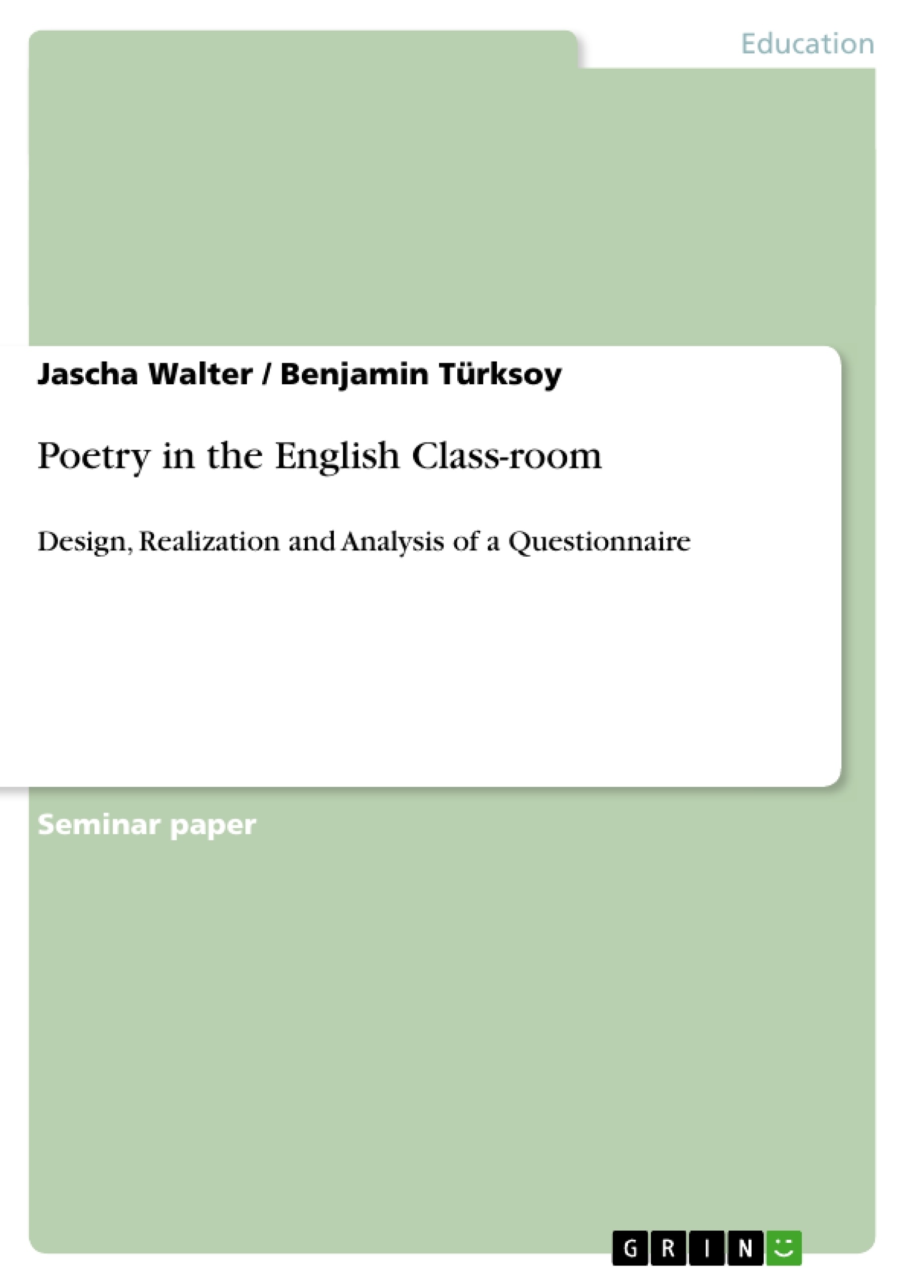 Title: Poetry in the English Class-room