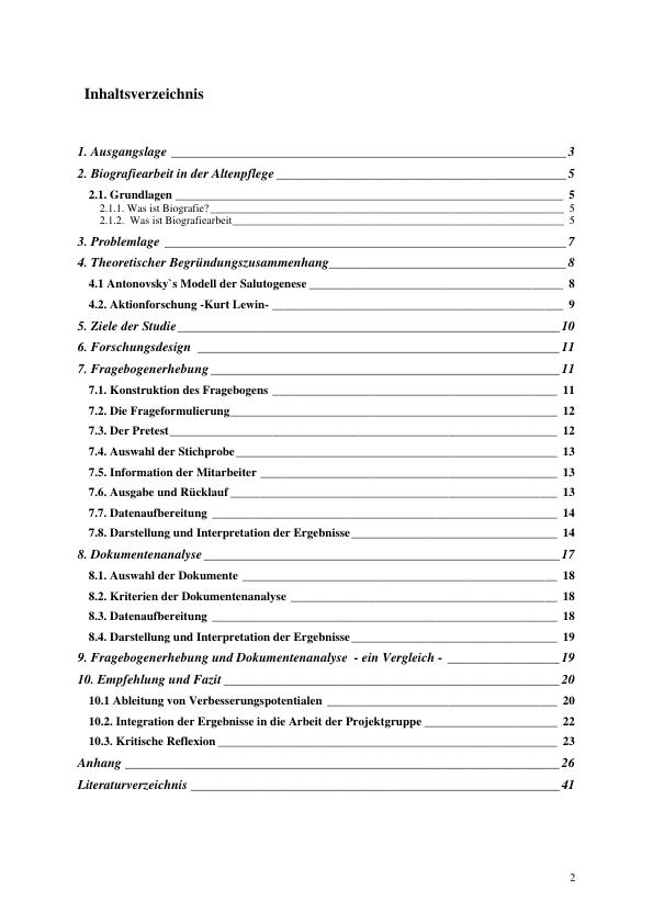 Biografiearbeit in der stationären Altenpflege. Planung, Durchführung