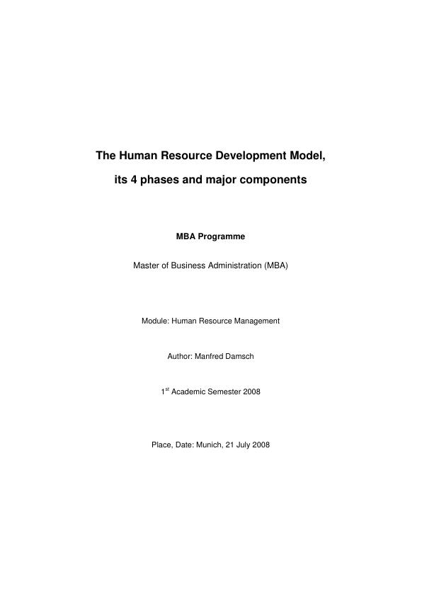 mba thesis on human resource management pdf