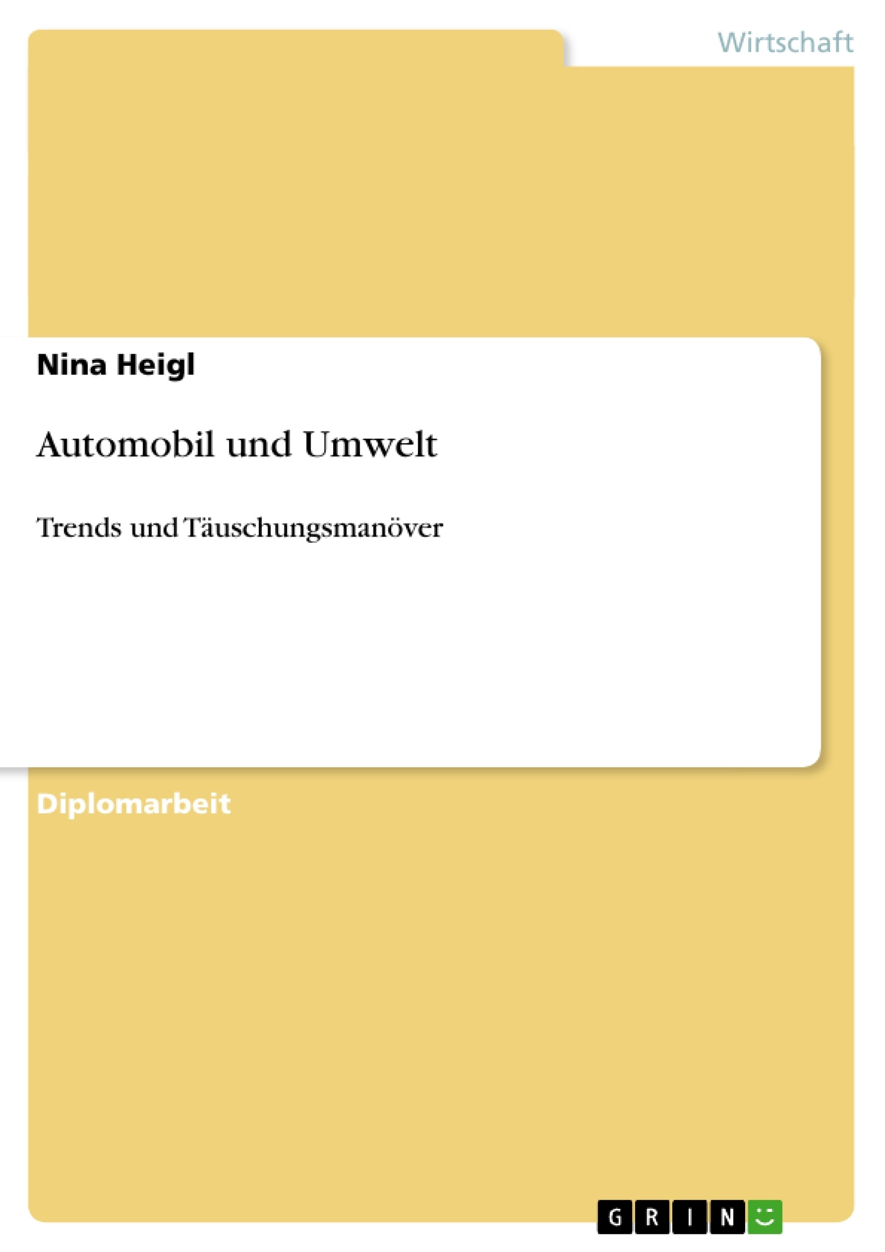 Title: Automobil und Umwelt