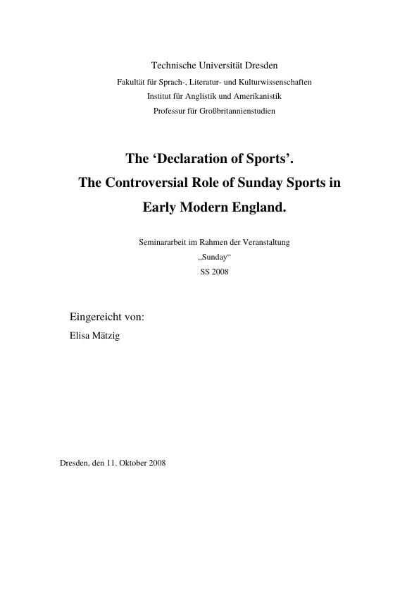 sports degree dissertation examples