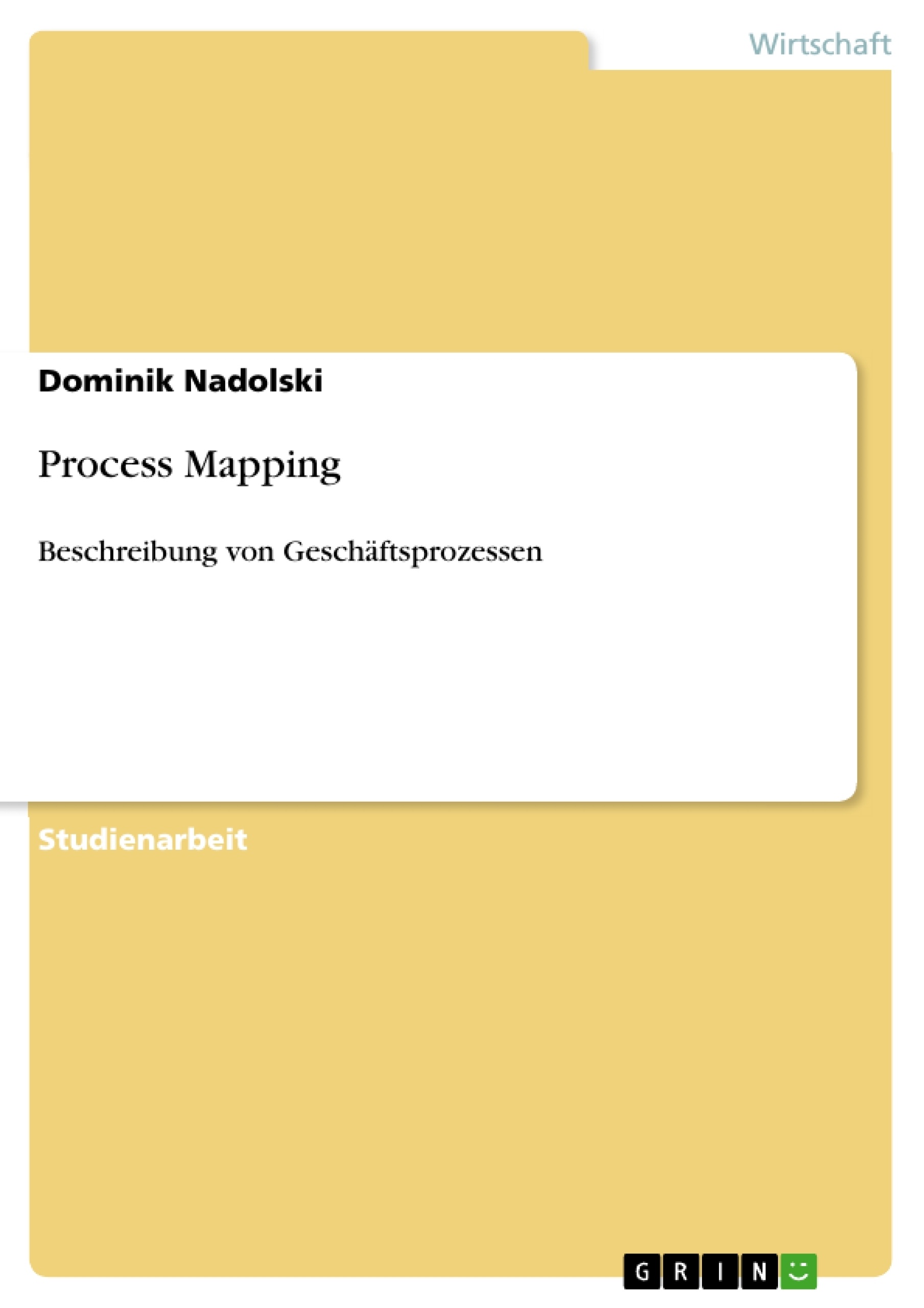 Titel: Process Mapping