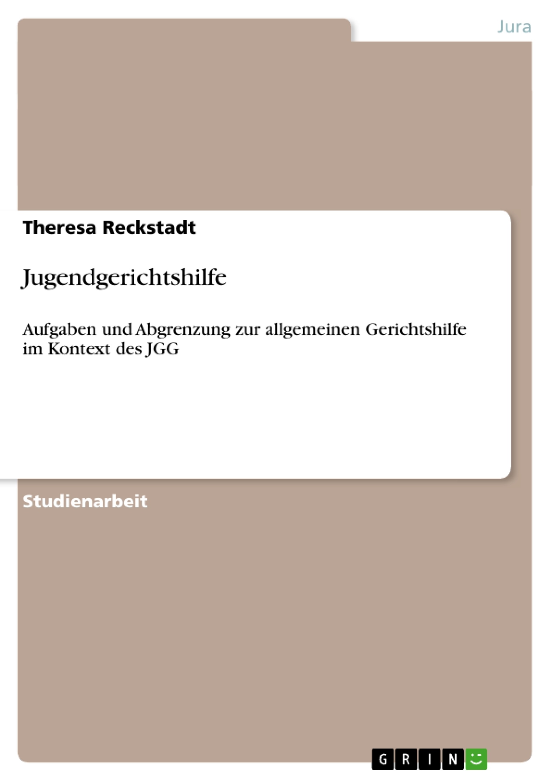 Titre: Jugendgerichtshilfe