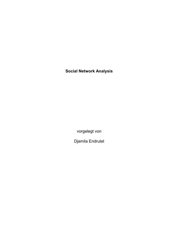 Titel: Soziale Netzwerkanalyse. Case Manager und Anwendung der SNA