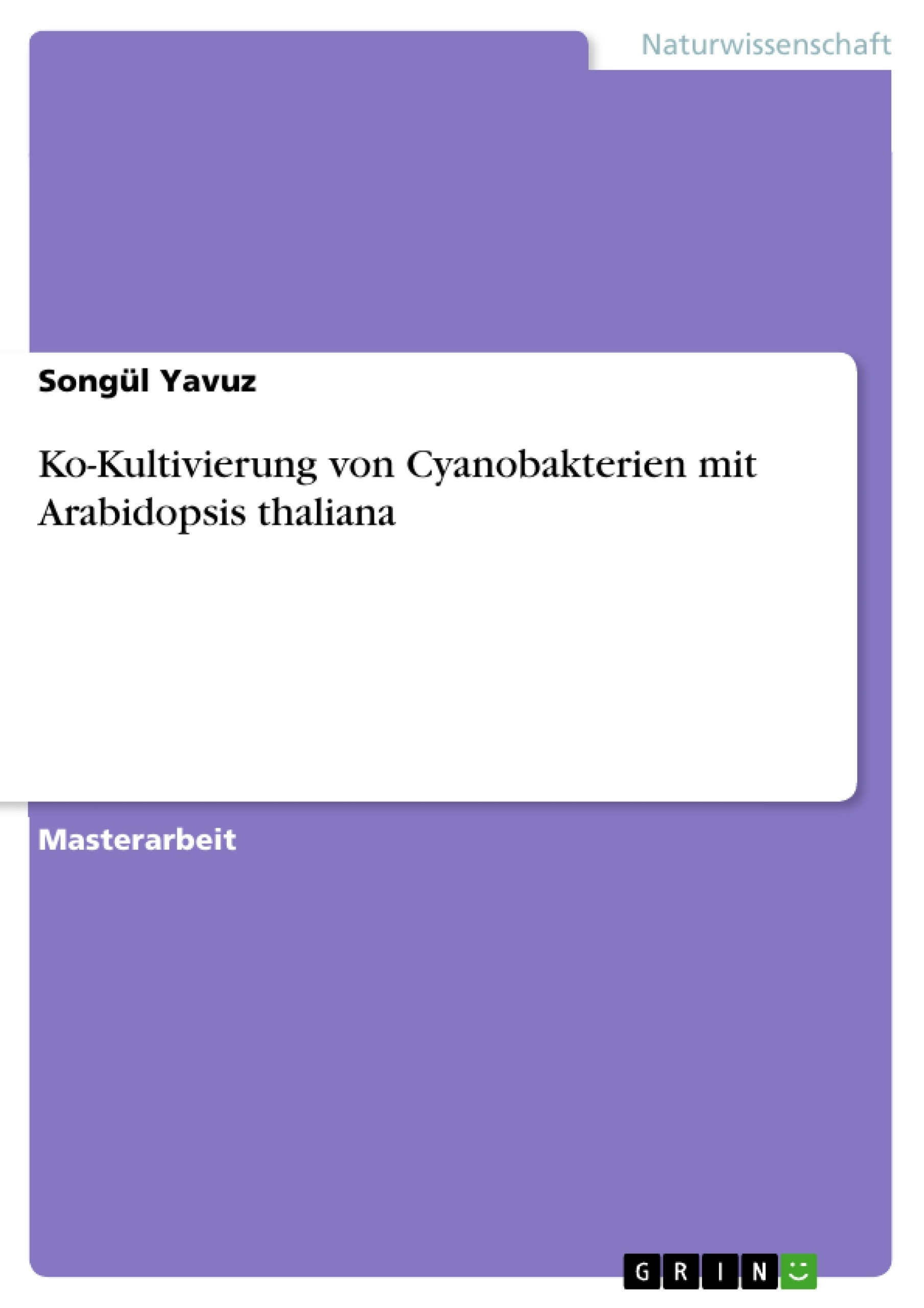Titel: Ko-Kultivierung von Cyanobakterien mit Arabidopsis thaliana
