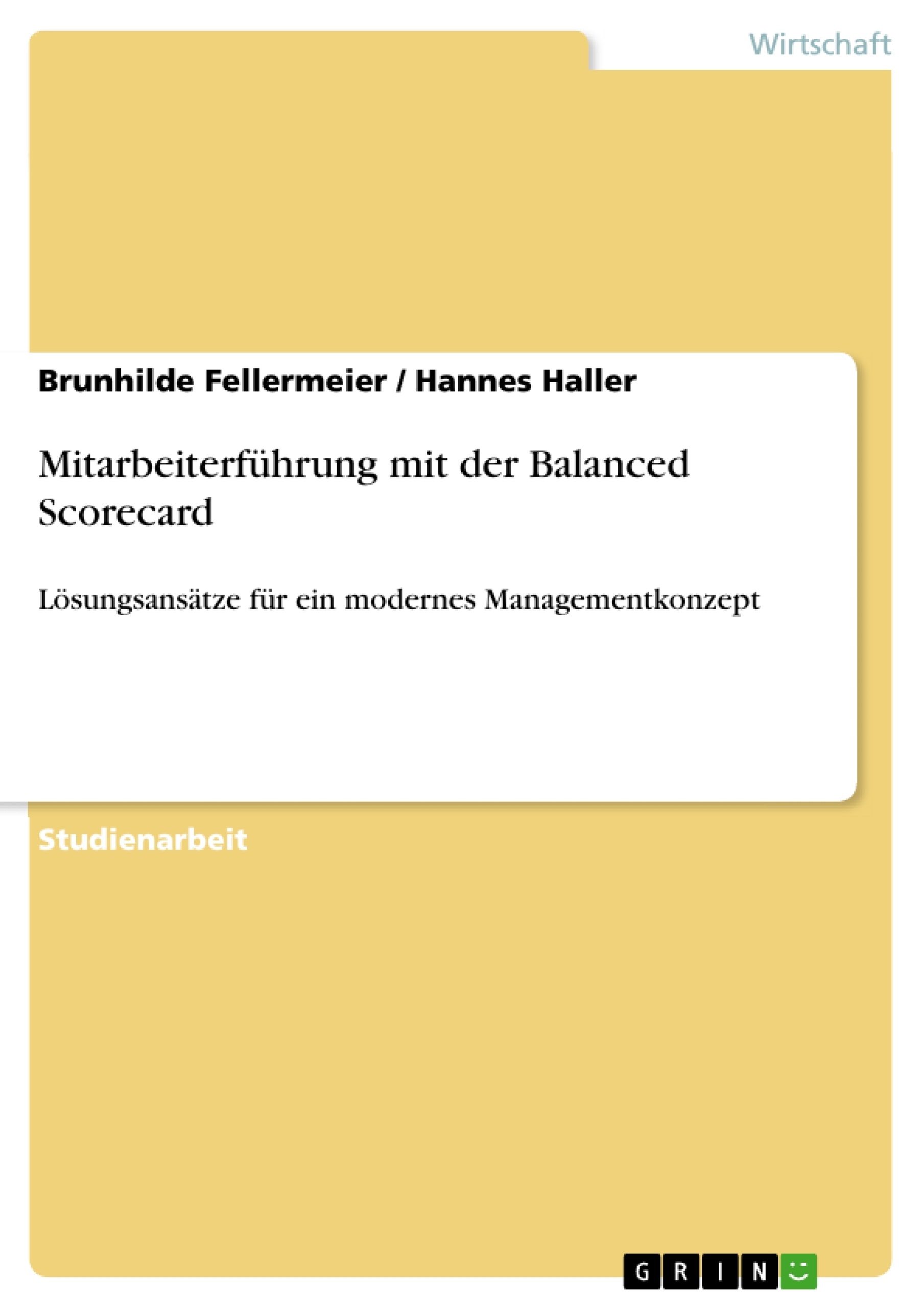 Titel: Mitarbeiterführung mit der Balanced Scorecard