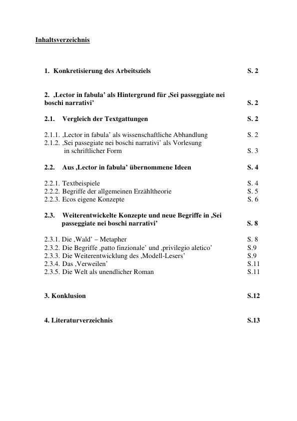 Title: Umberto Ecos Erzähltheorie - 'Lector in Fabula' und 'Sei passeggiate nei boschi narrativi' im Vergleich