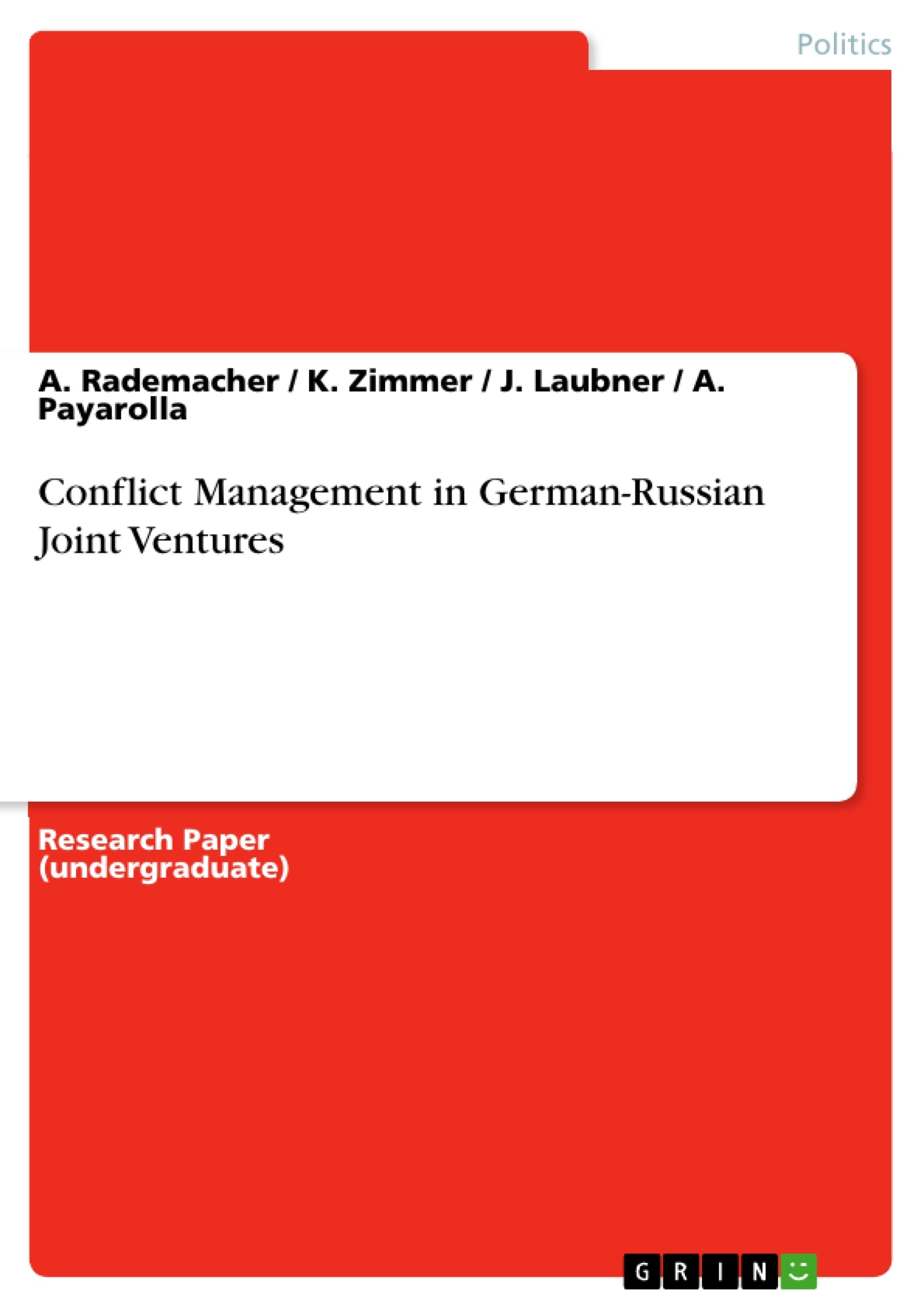 Title: Conflict Management in German-Russian Joint Ventures