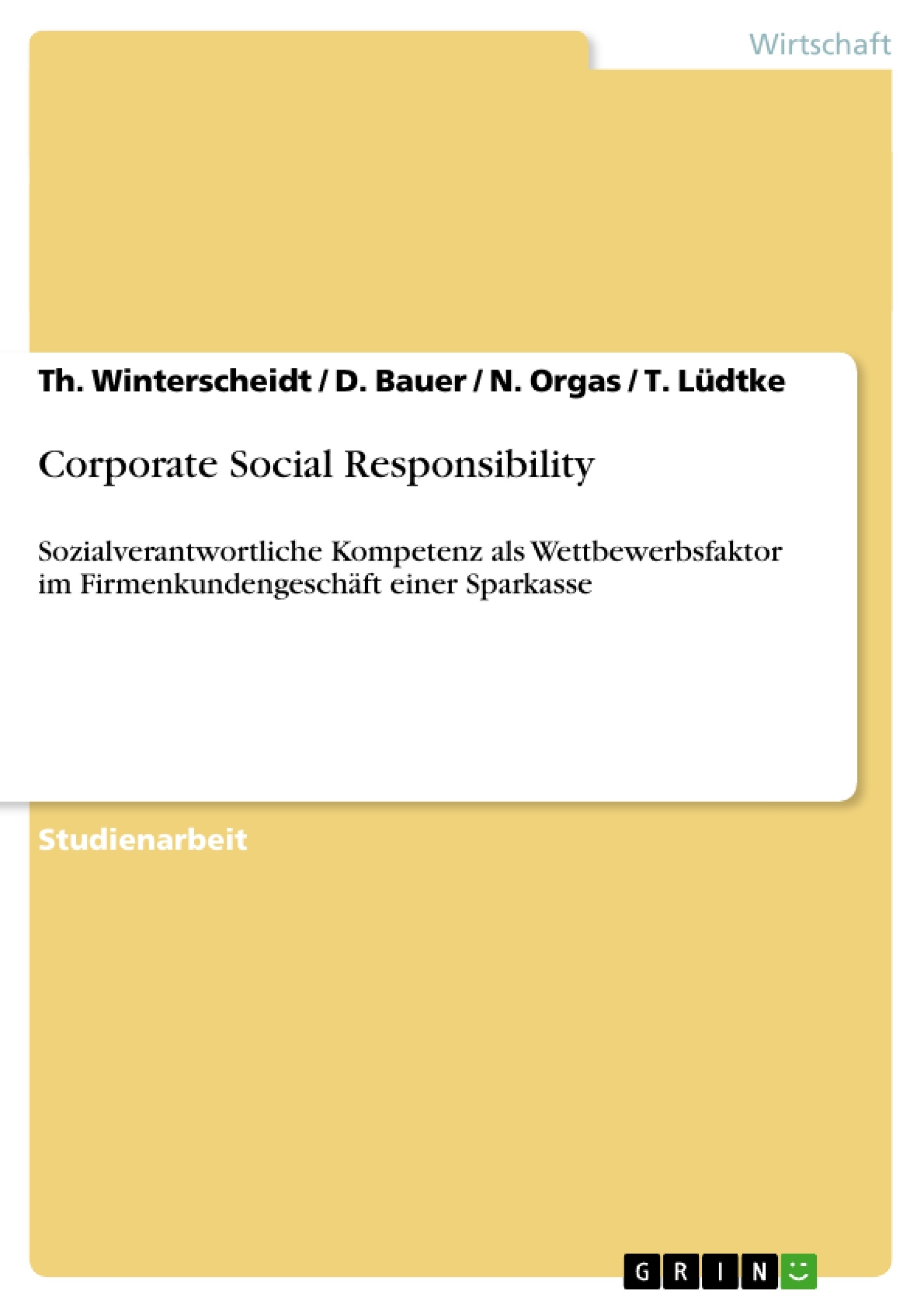 Título: Corporate Social  Responsibility