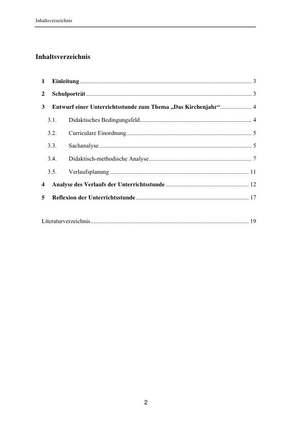 Titel: Praktikumsbericht zum zweiten Schulpraktikum