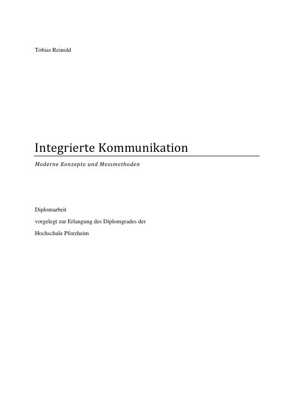 Title: Integrierte Kommunikation