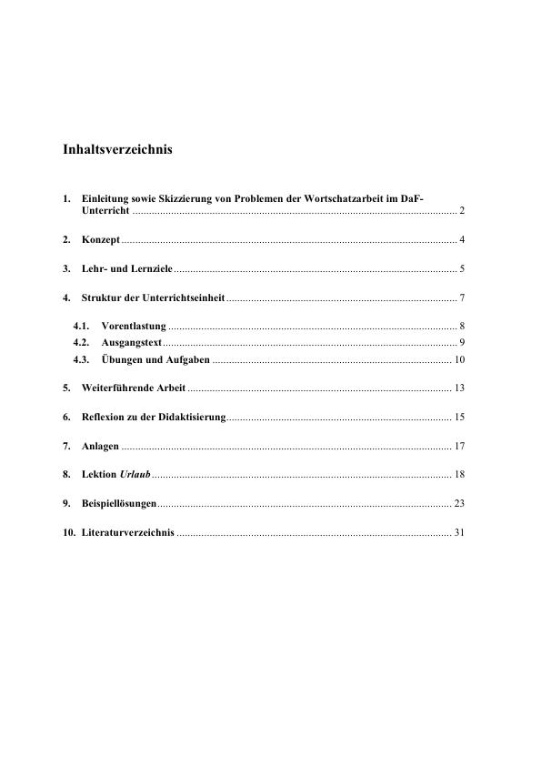 Wortschatzarbeit im DaF-Unterricht - GRIN