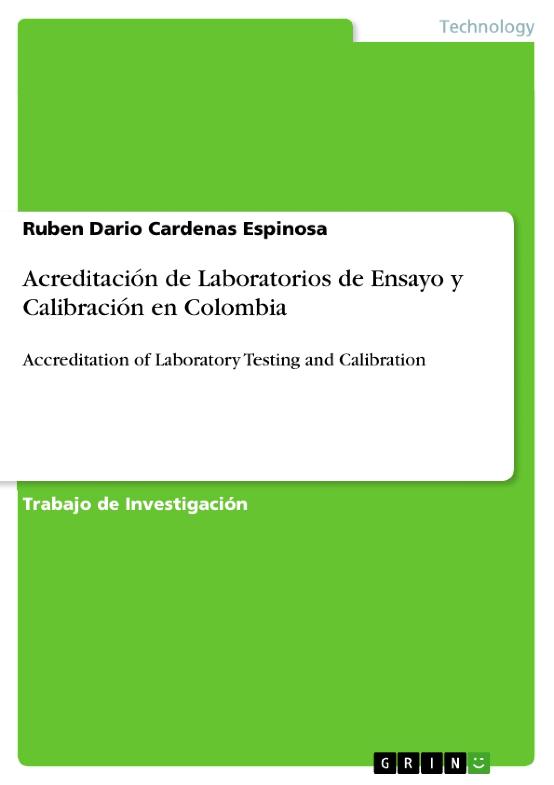 Titre: Acreditación de Laboratorios de Ensayo y Calibración en Colombia