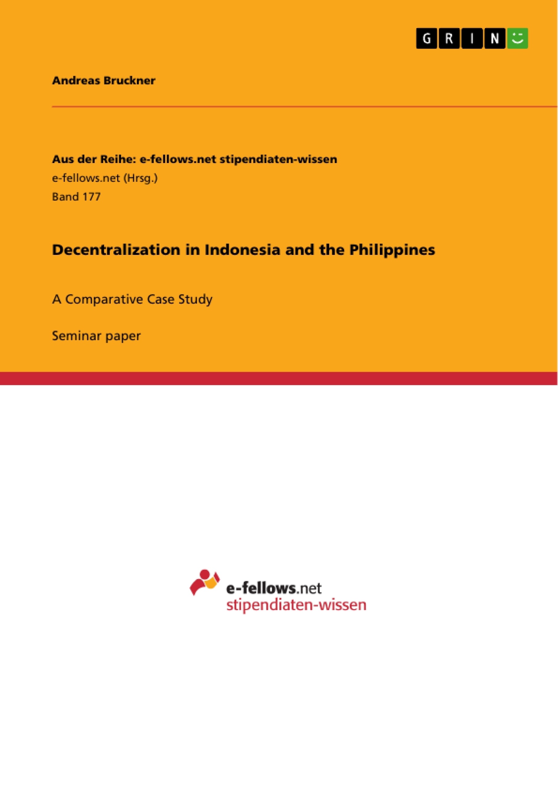 Título: Decentralization in Indonesia and the Philippines