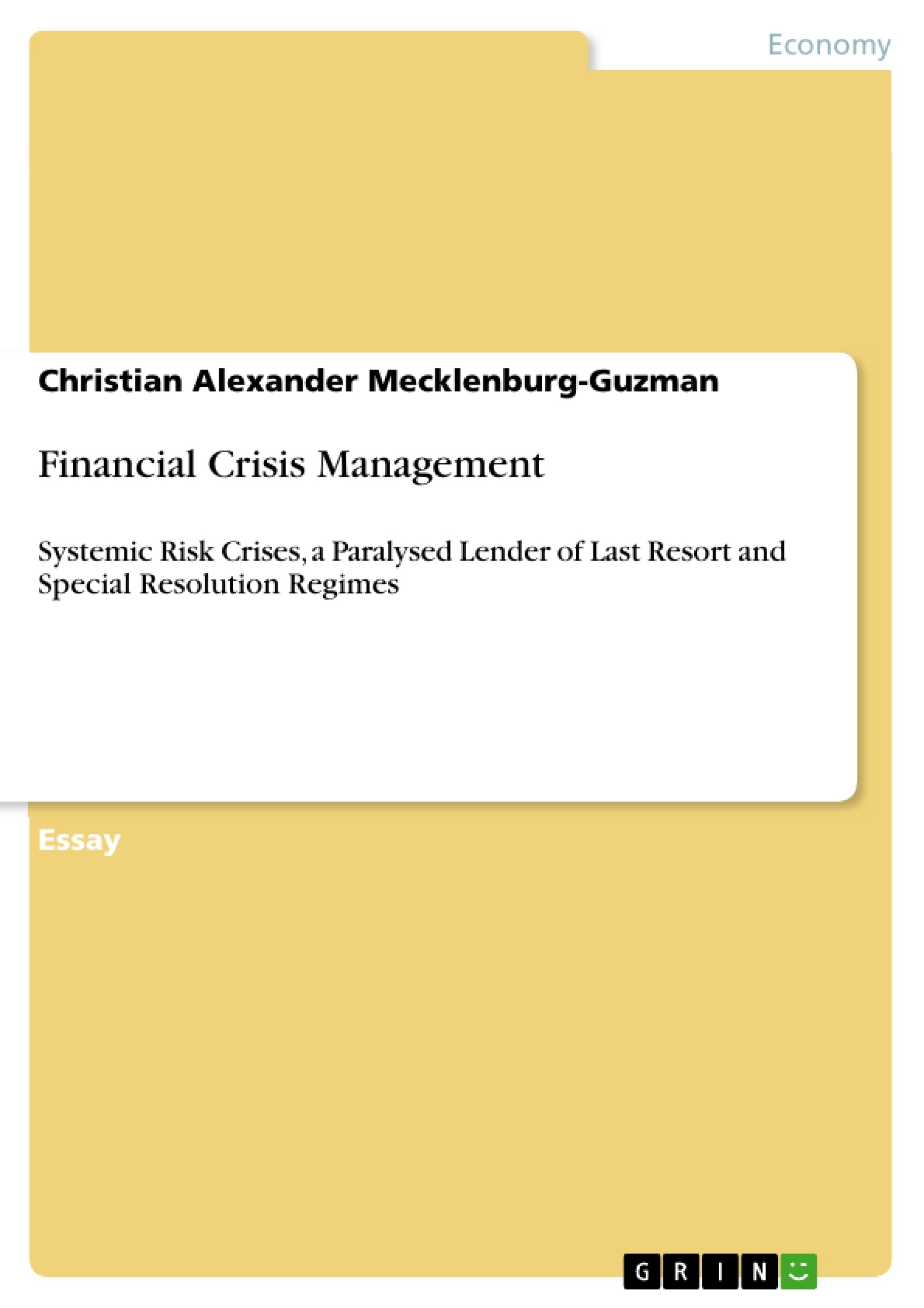 Title: Financial Crisis Management