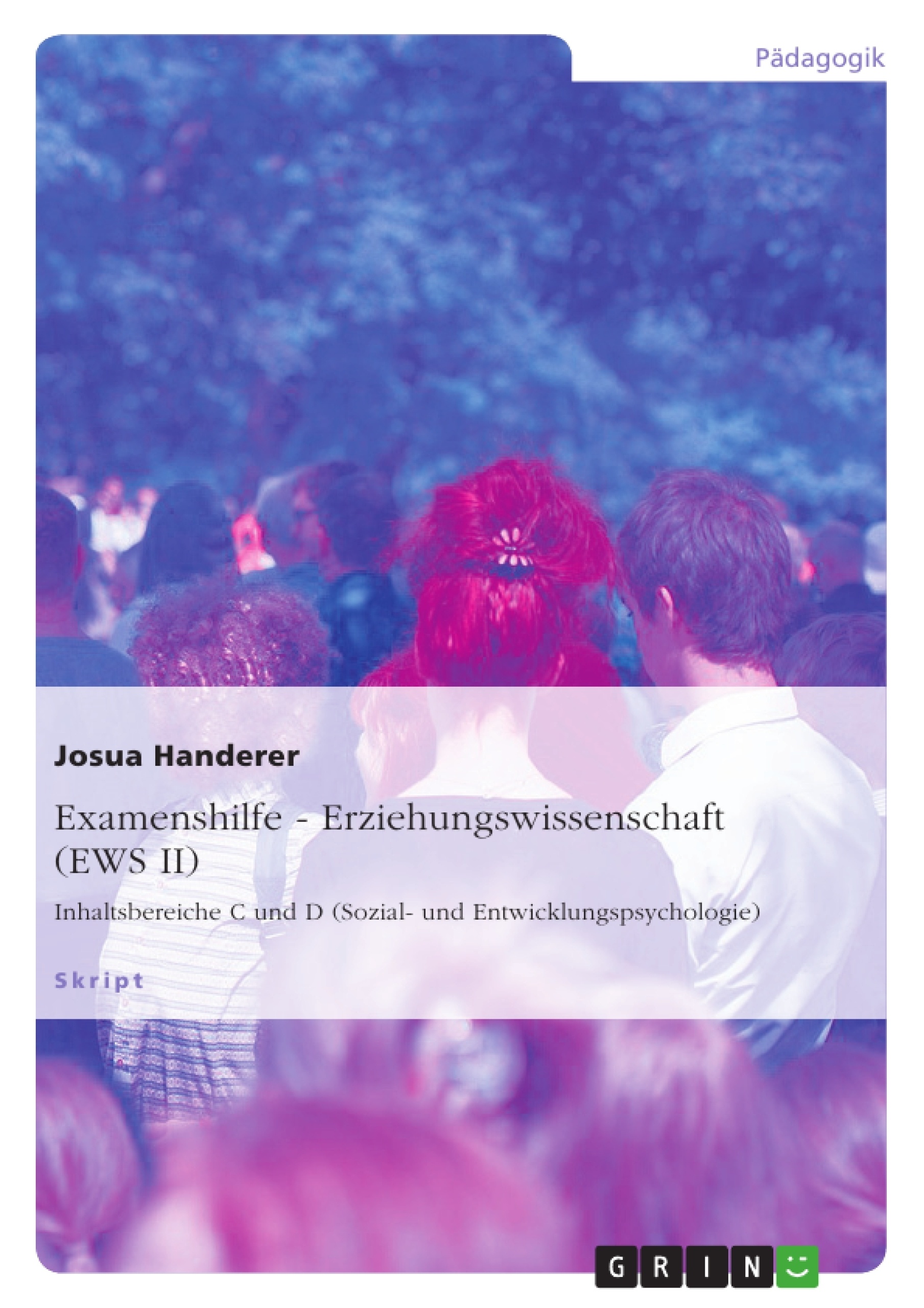 Titre: Examenshilfe - Erziehungswissenschaft (EWS II)