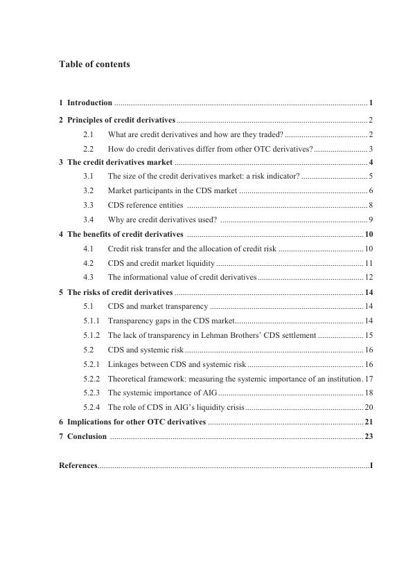 master thesis derivatives