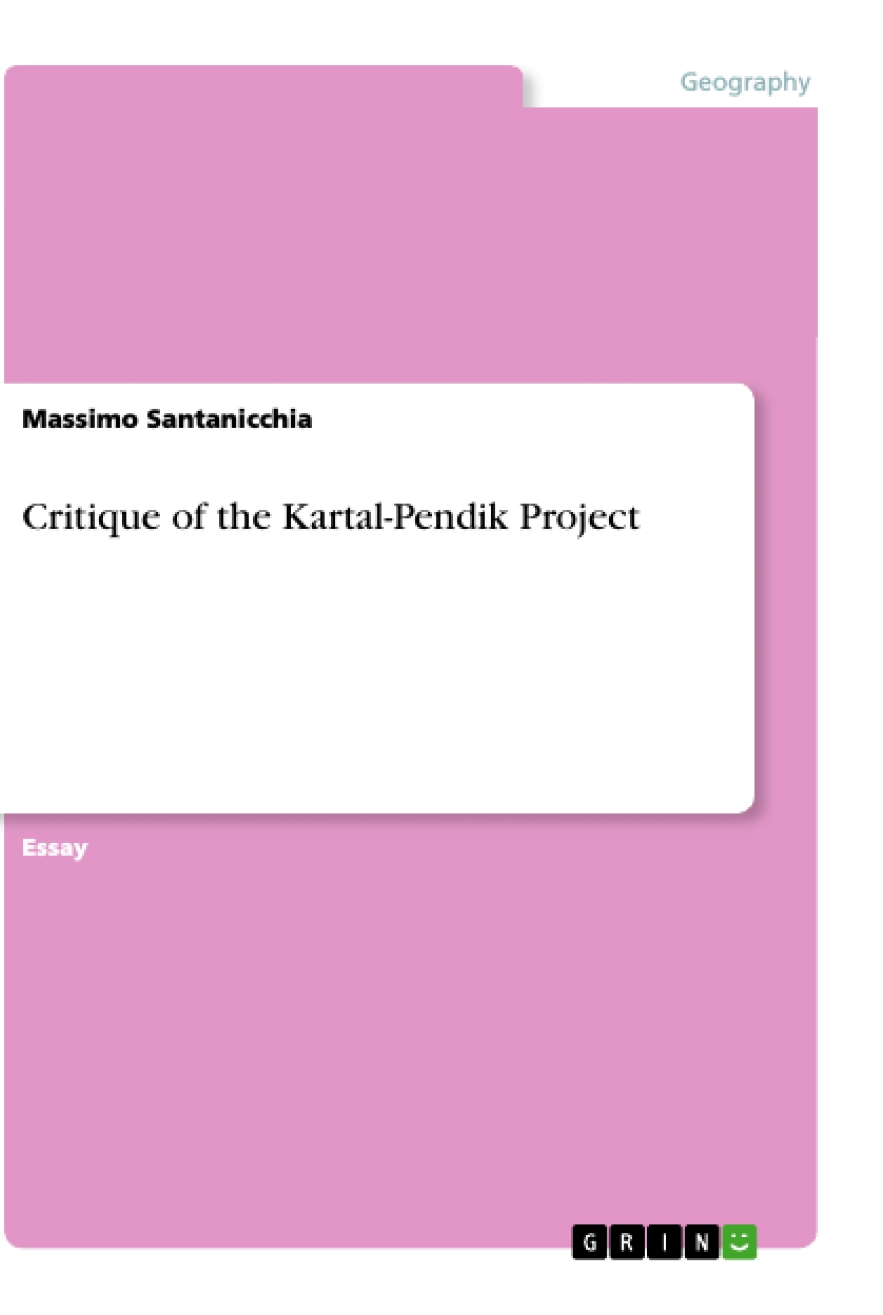 Titel: Critique of the Kartal-Pendik Project