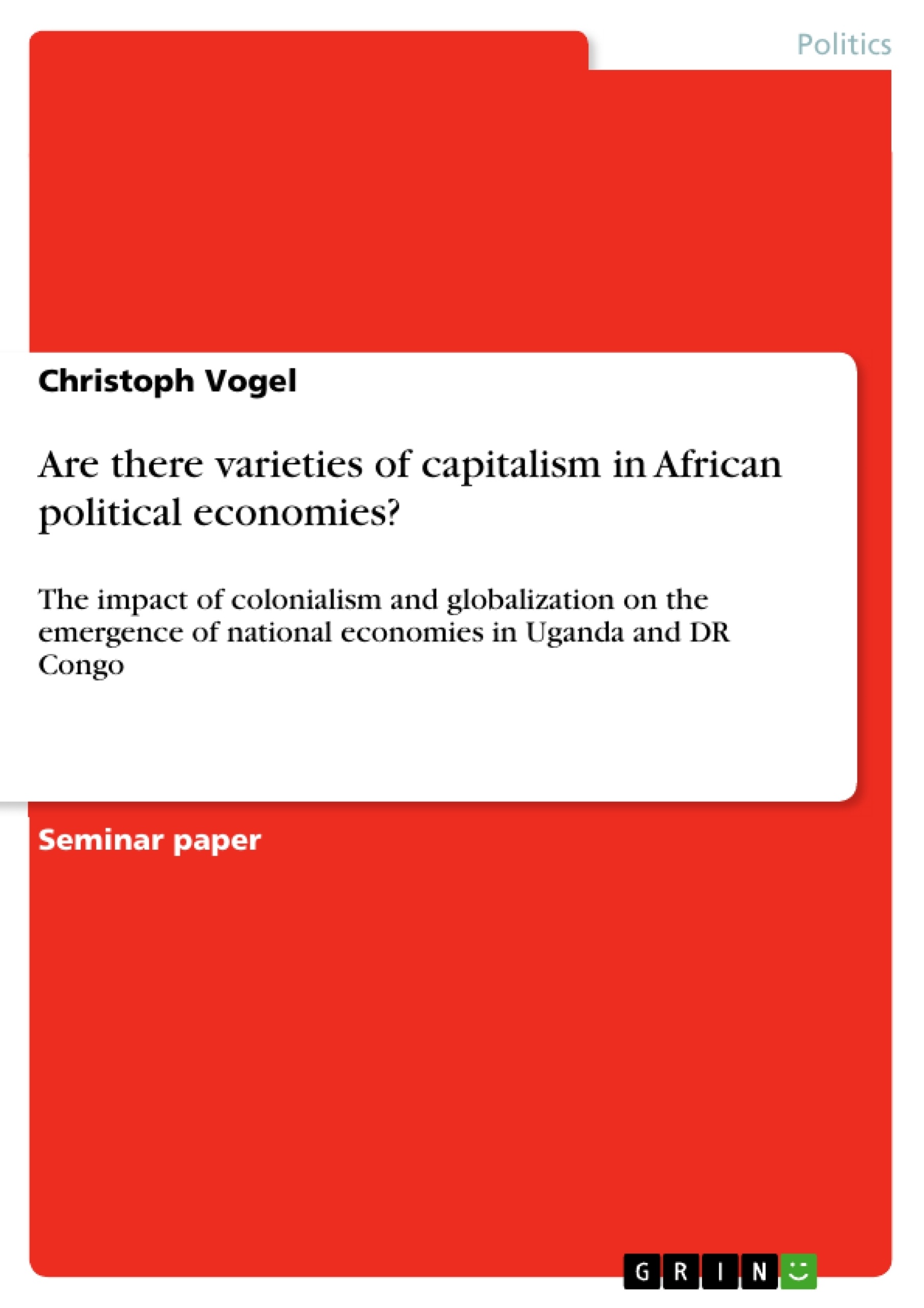 Titel: Are there varieties of capitalism in African political economies?