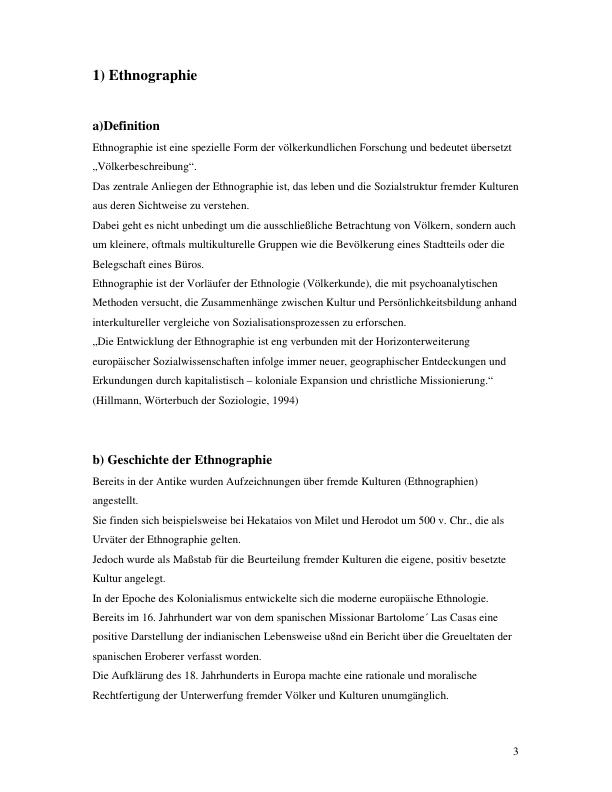 Ethnographie, Ethnographische Feldforschung Und Die Teilnehmende ...