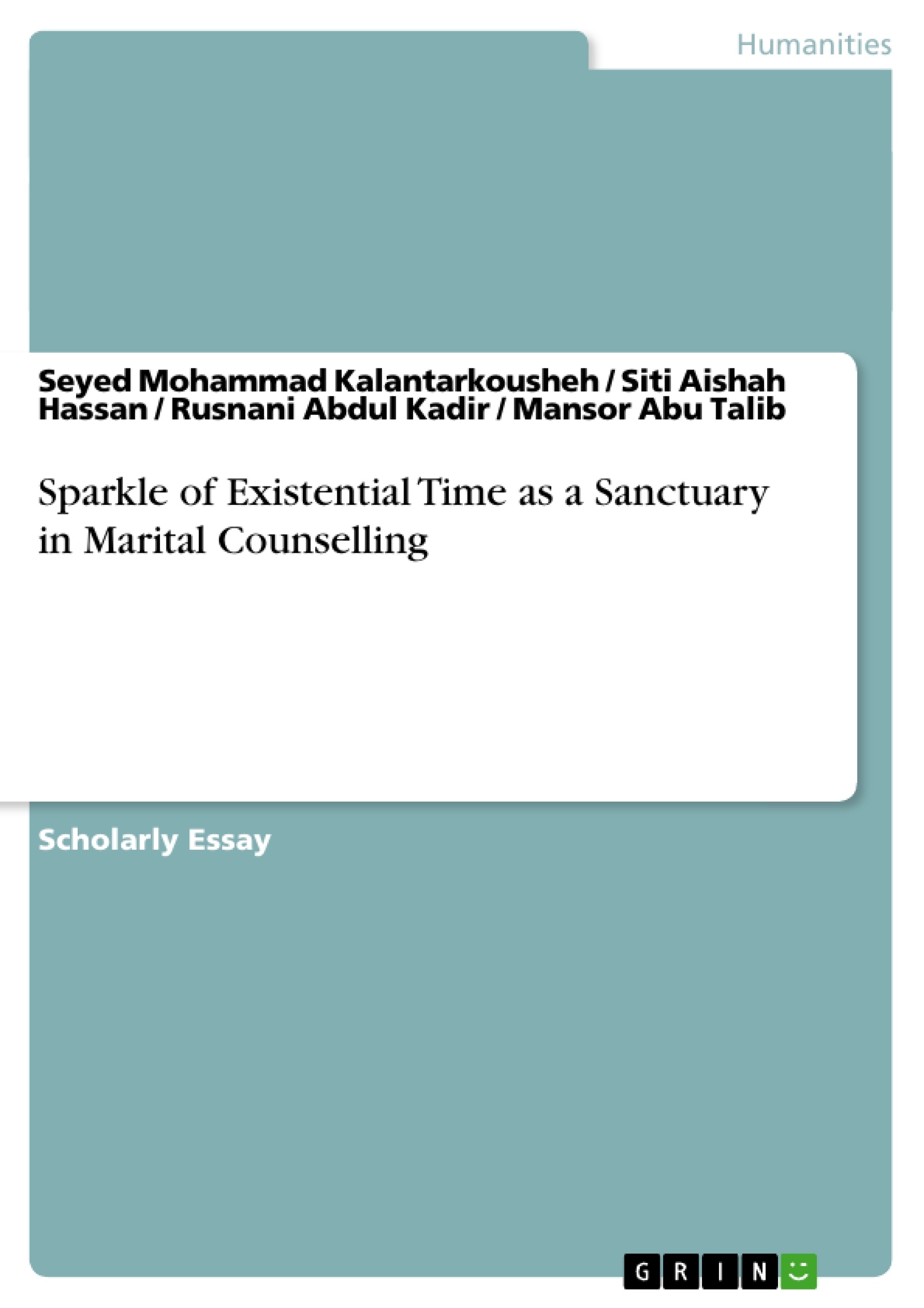 Titre: Sparkle of Existential Time as a Sanctuary in Marital Counselling