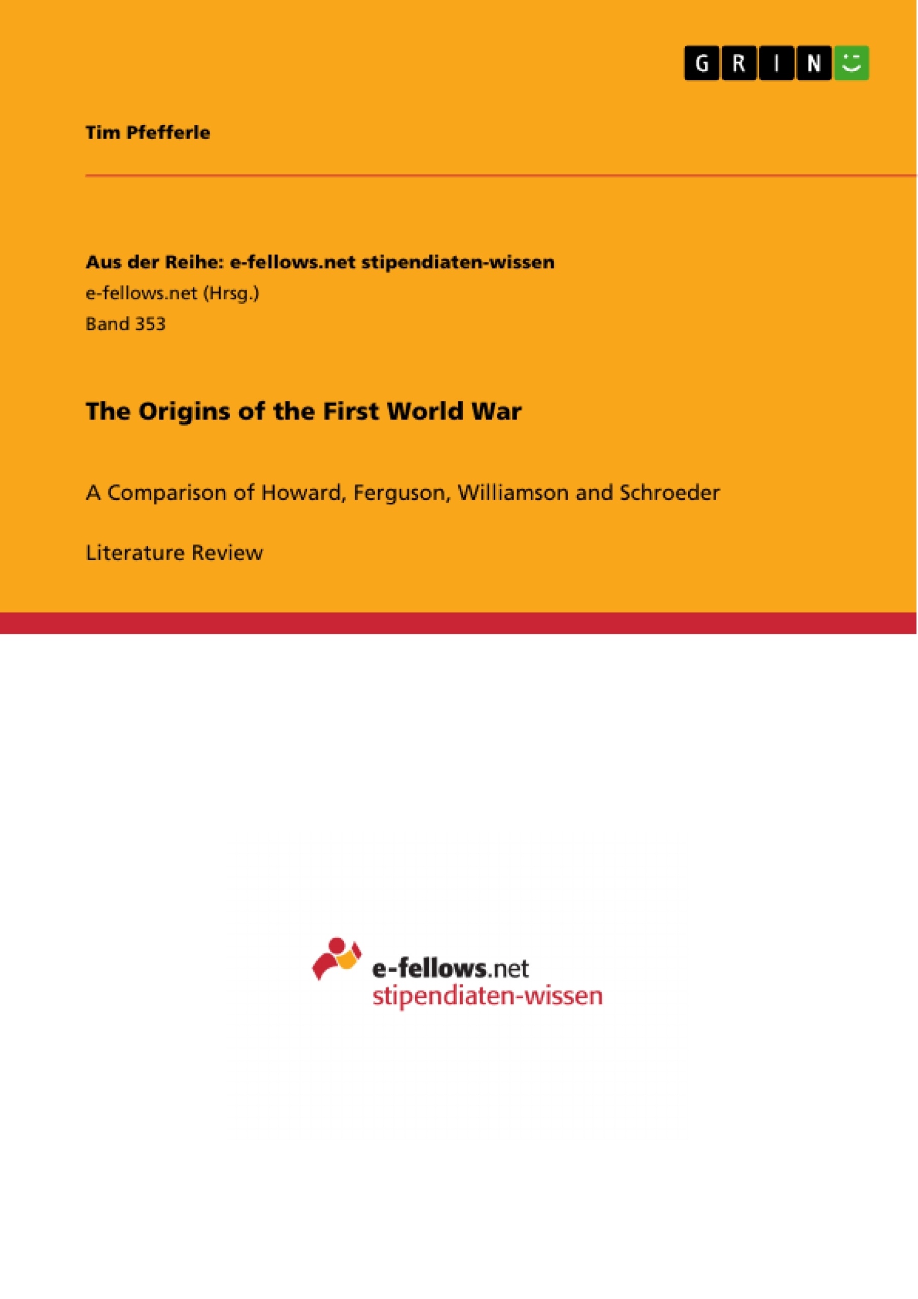 Título: The Origins of the First World War