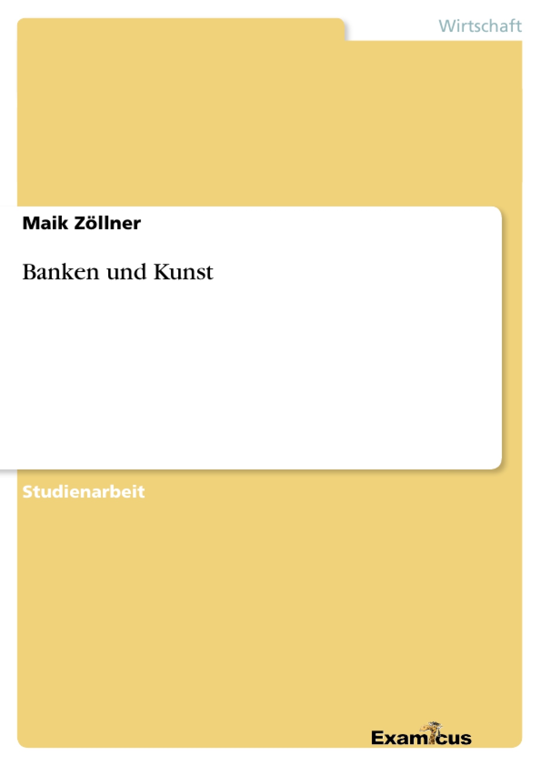 Titre: Banken und Kunst