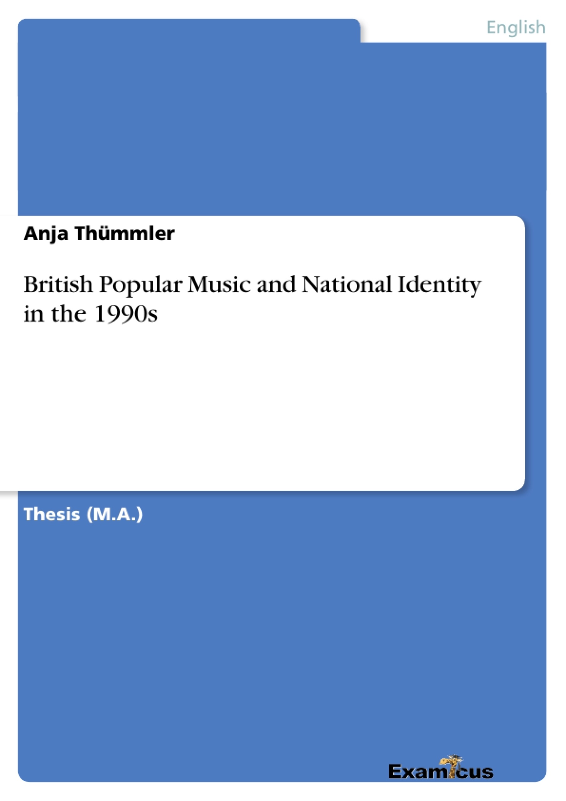 Title: British Popular Music and National Identity in the 1990s