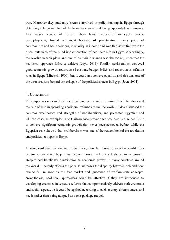 Strengths and weaknesses of the neo-liberal approach to development ...