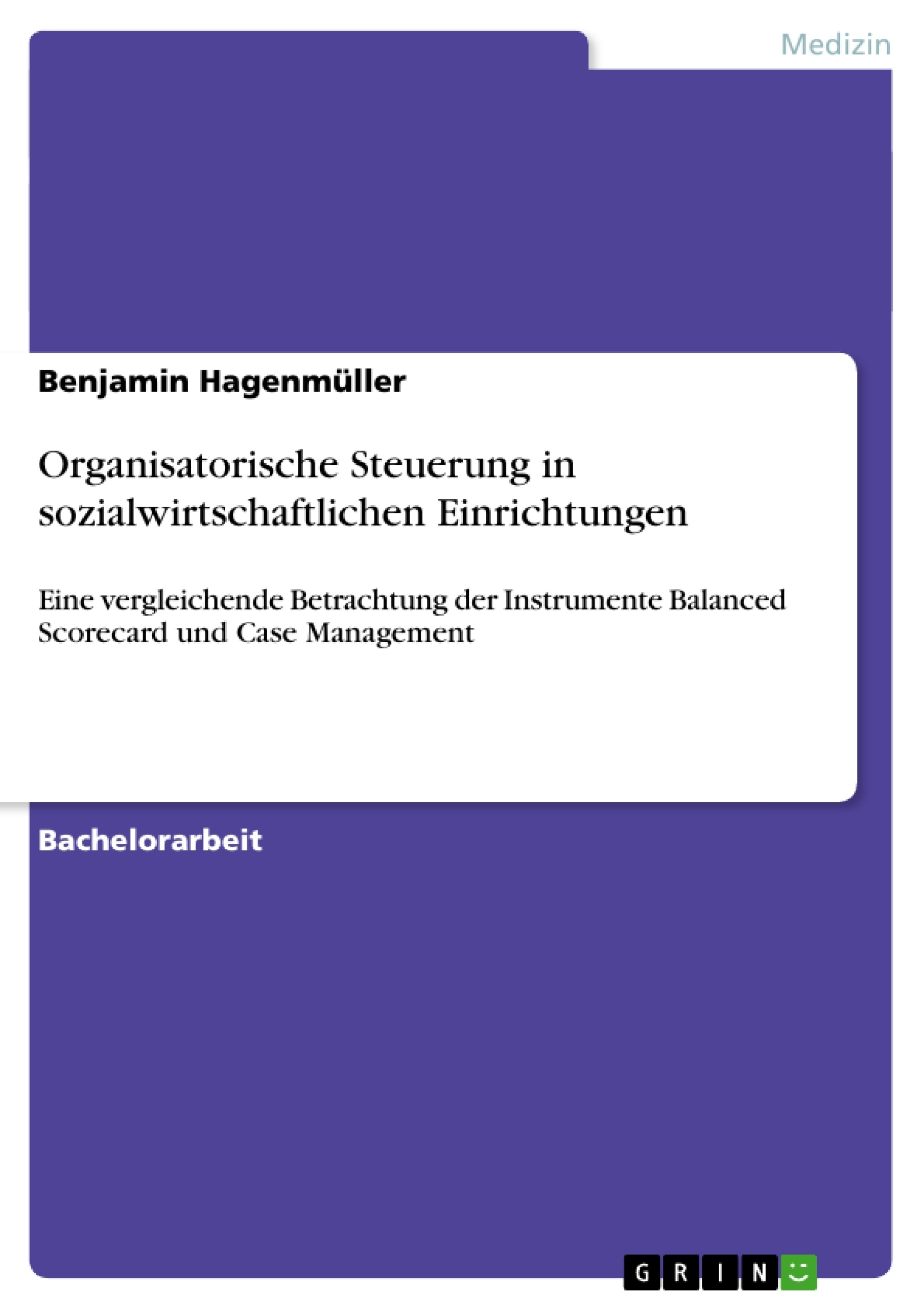 Titel: Organisatorische Steuerung in sozialwirtschaftlichen Einrichtungen