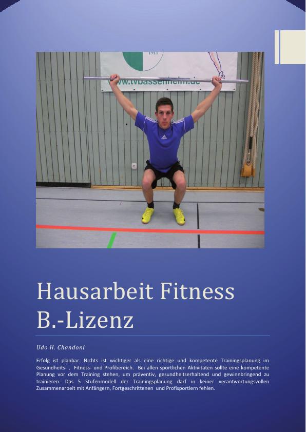 Hausarbeit Fitness B.-Lizenz - Fit Mit Der Langhantel - GRIN