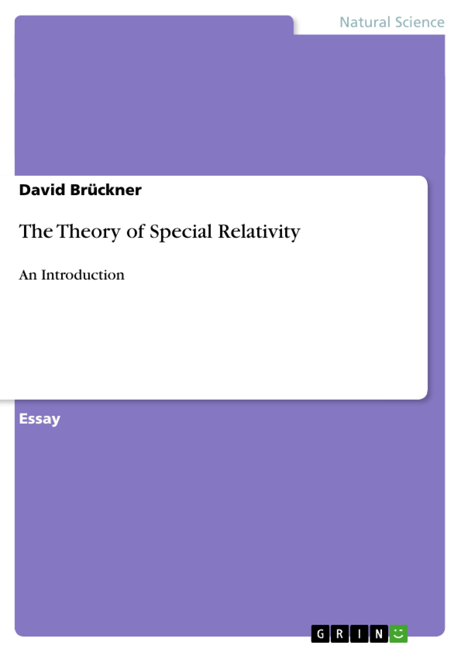 Título: The Theory of Special Relativity