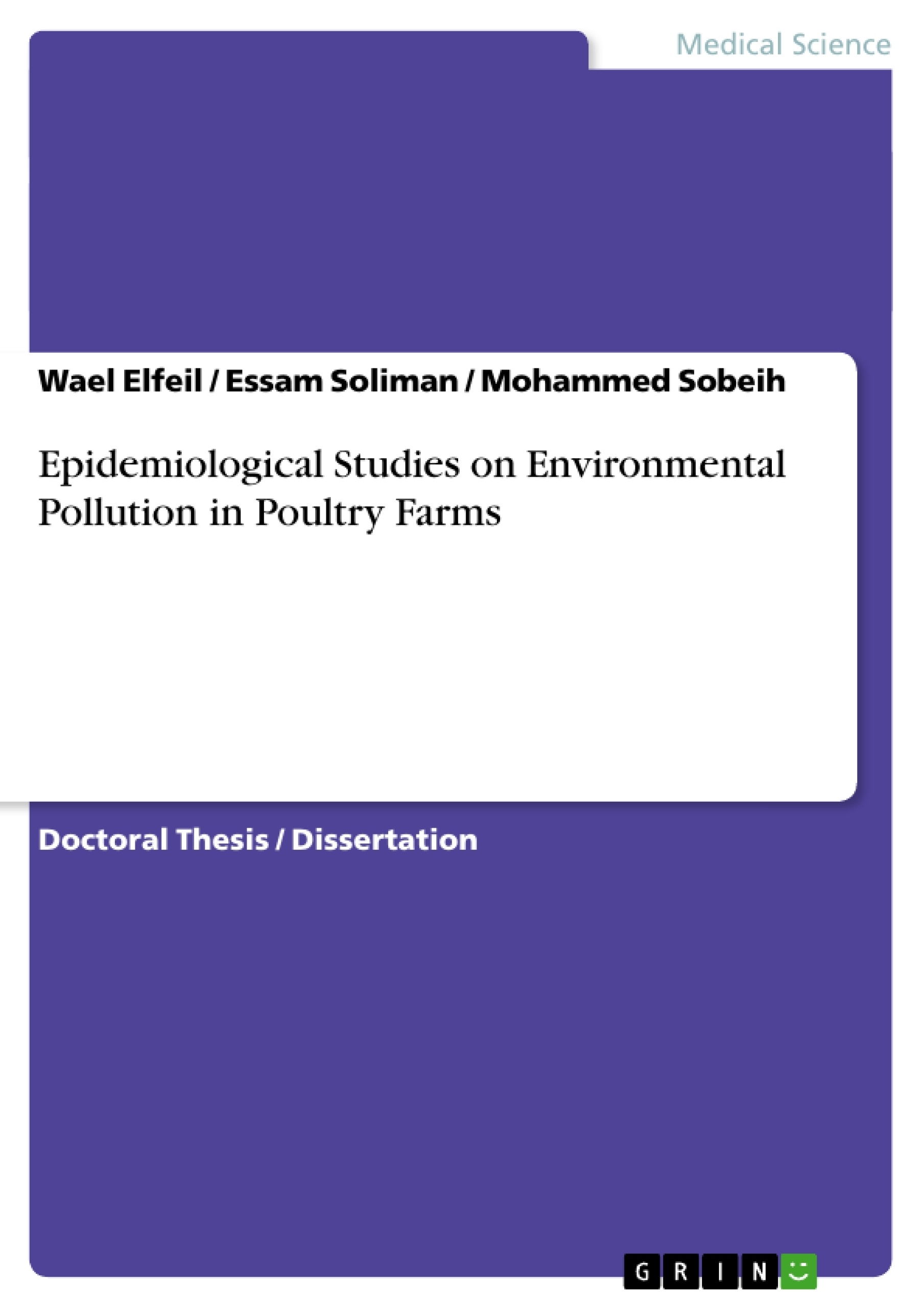 Título: Epidemiological Studies on Environmental Pollution in Poultry Farms