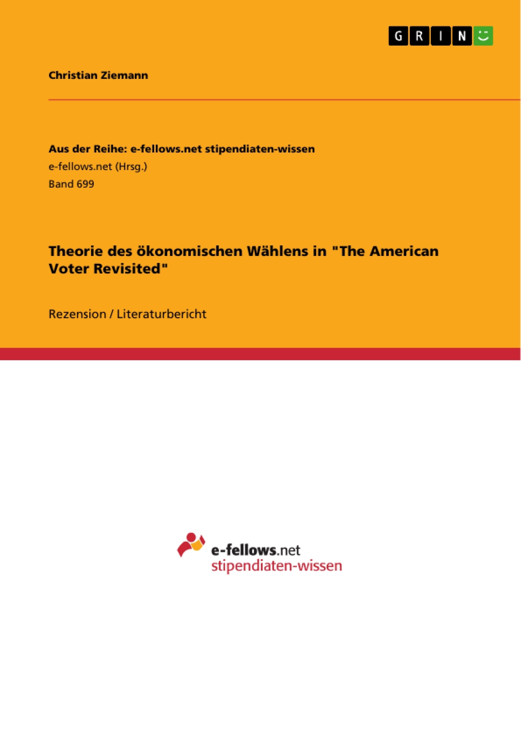Título: Theorie des ökonomischen Wählens in "The American Voter Revisited"