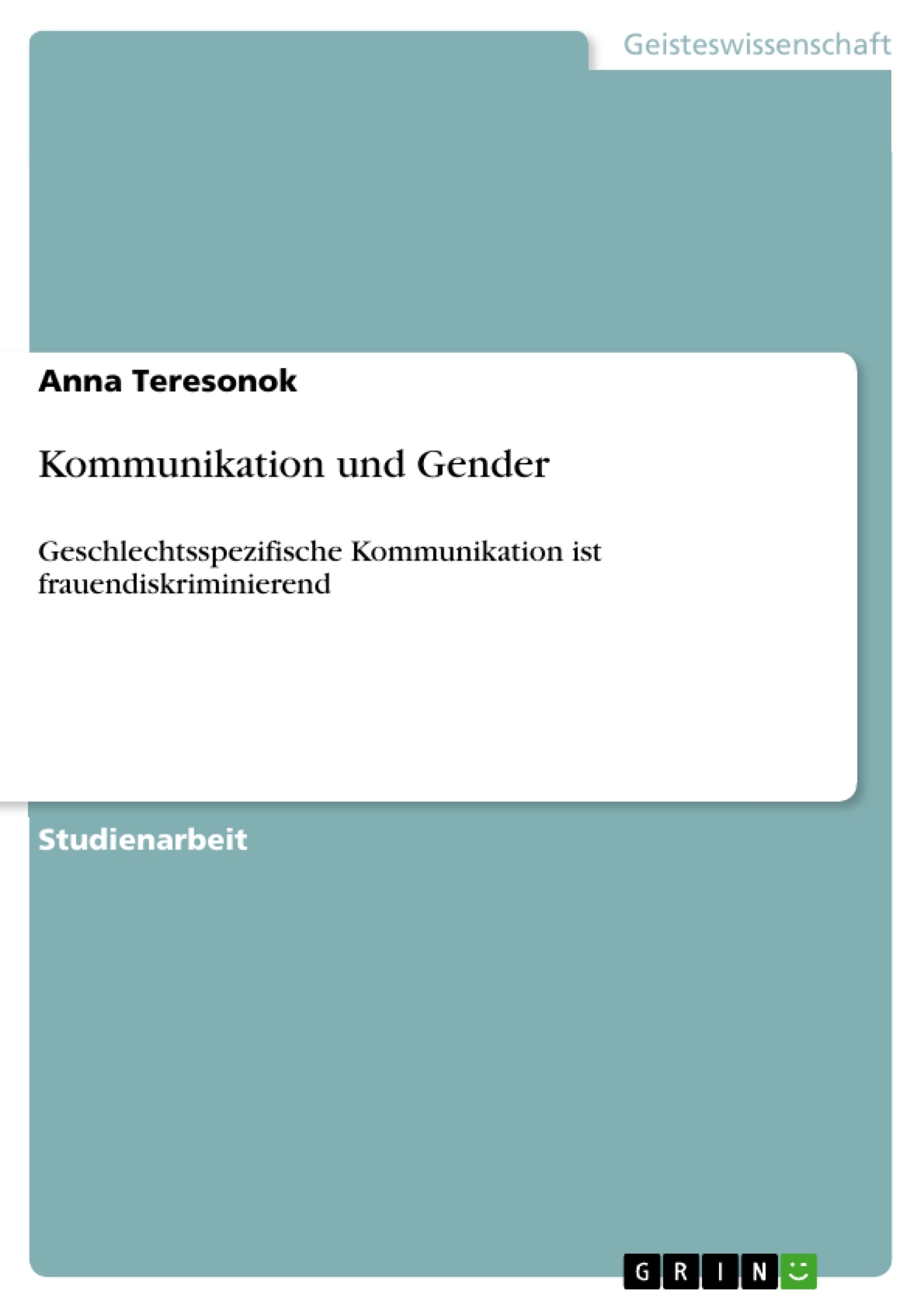 Título: Kommunikation und Gender